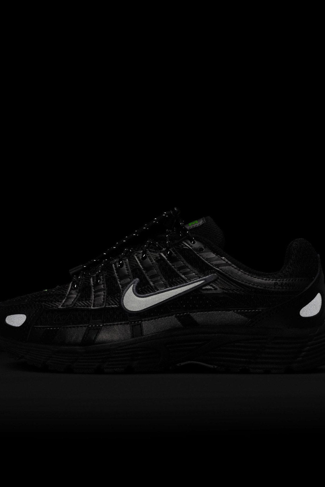 P-6000 Sneaker - Black + Metallic Silver