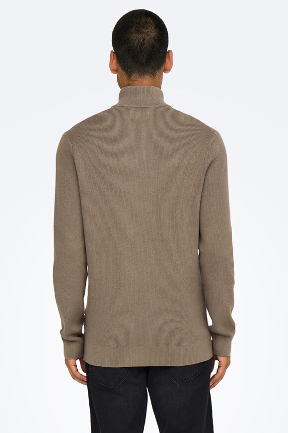 Phil Gerippter Strickpullover - Desert Taupe