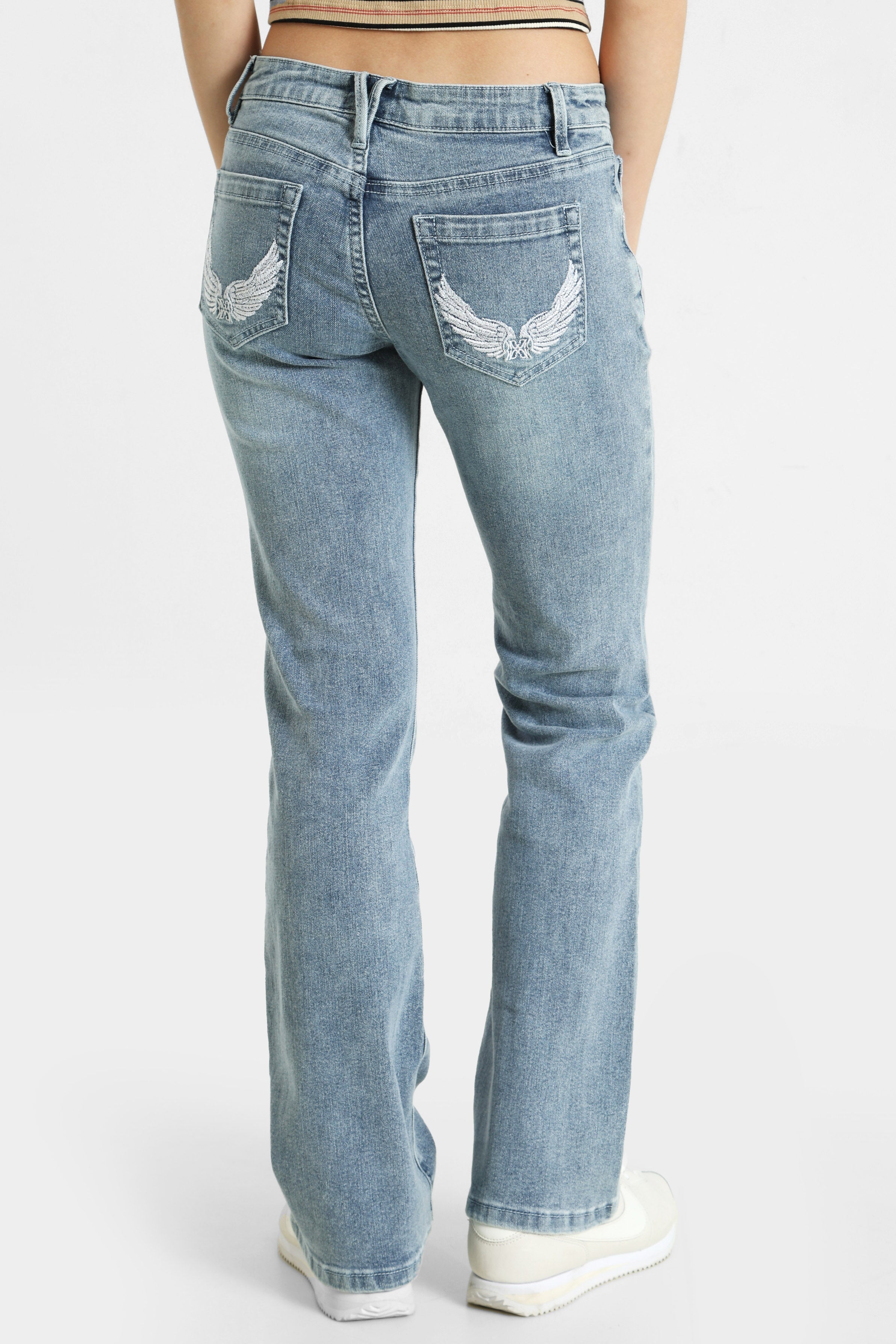 Flared Jeans - Gewaschen Blau