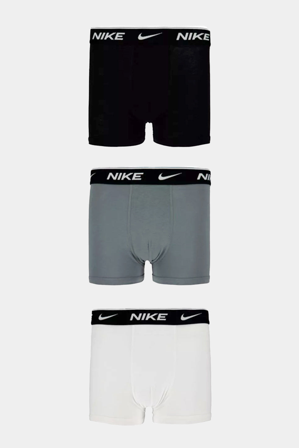 Set of 3 boxers - White + Grey + Black