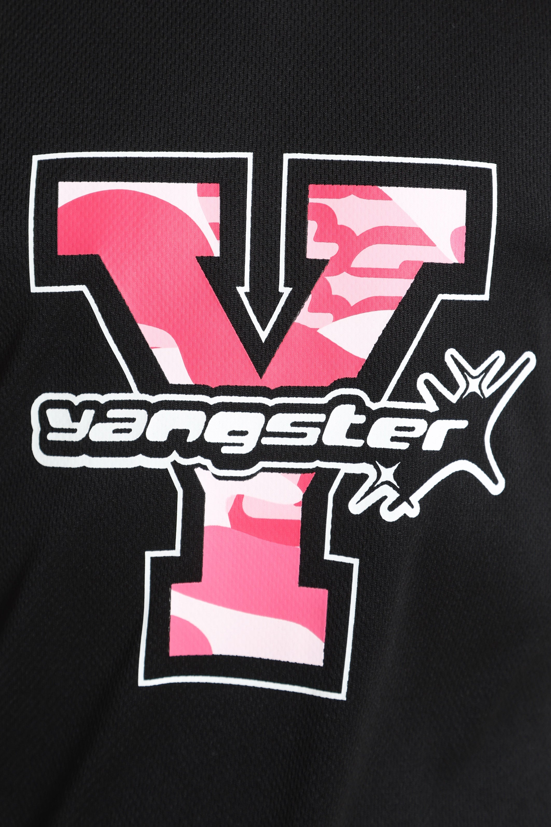 Mesh T-Shirt - Schwarz + Pink Camouflage