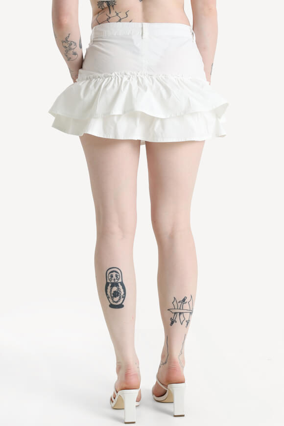 Mini skirt with inner shorts - Offwhite