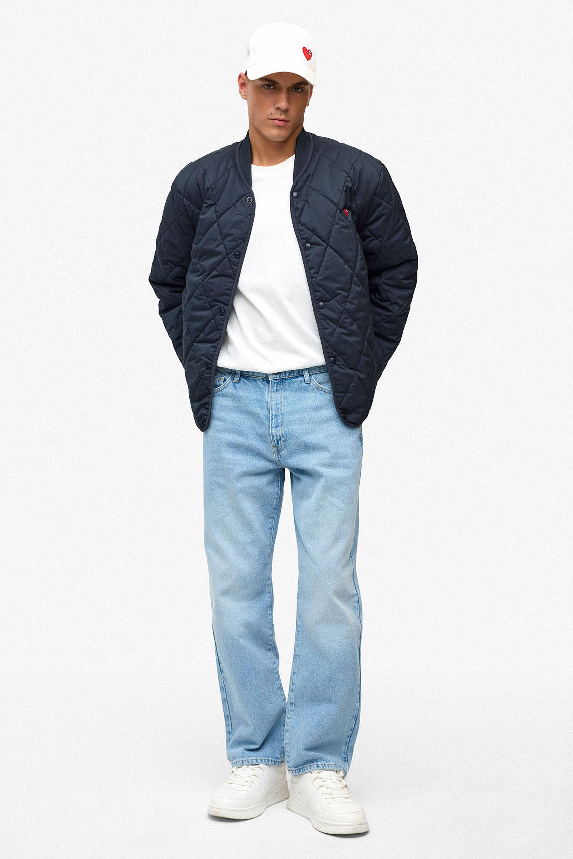 Lightweight quilted jacket - Navy