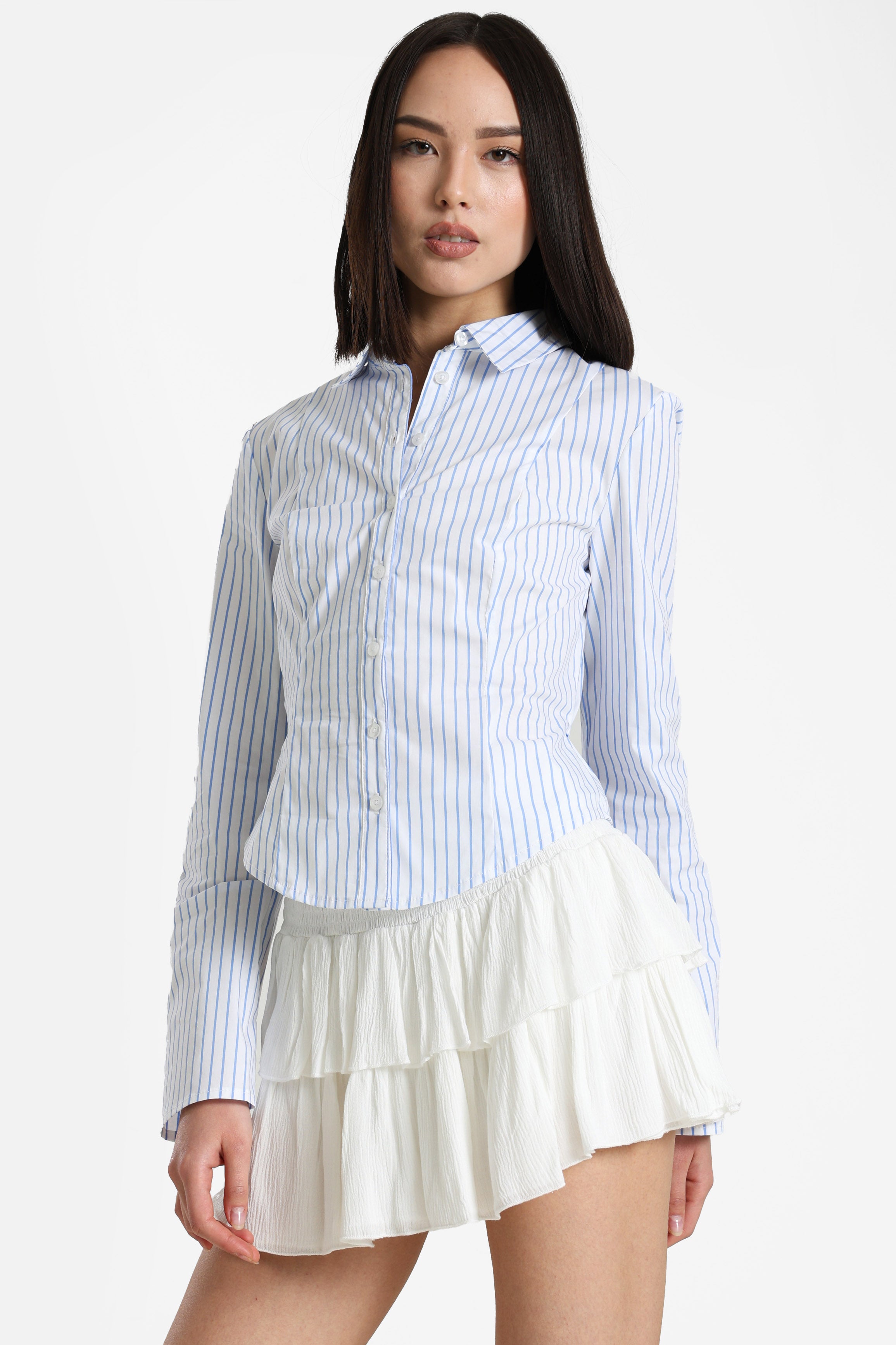 Camicia - Bianco + Bleu clair