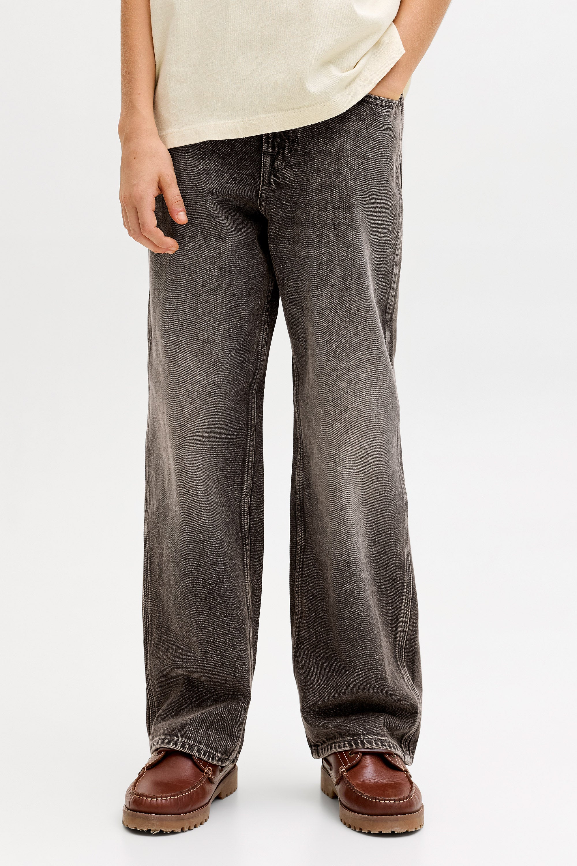 JJIALEX  Baggy Fit Jeans - Black/Brown