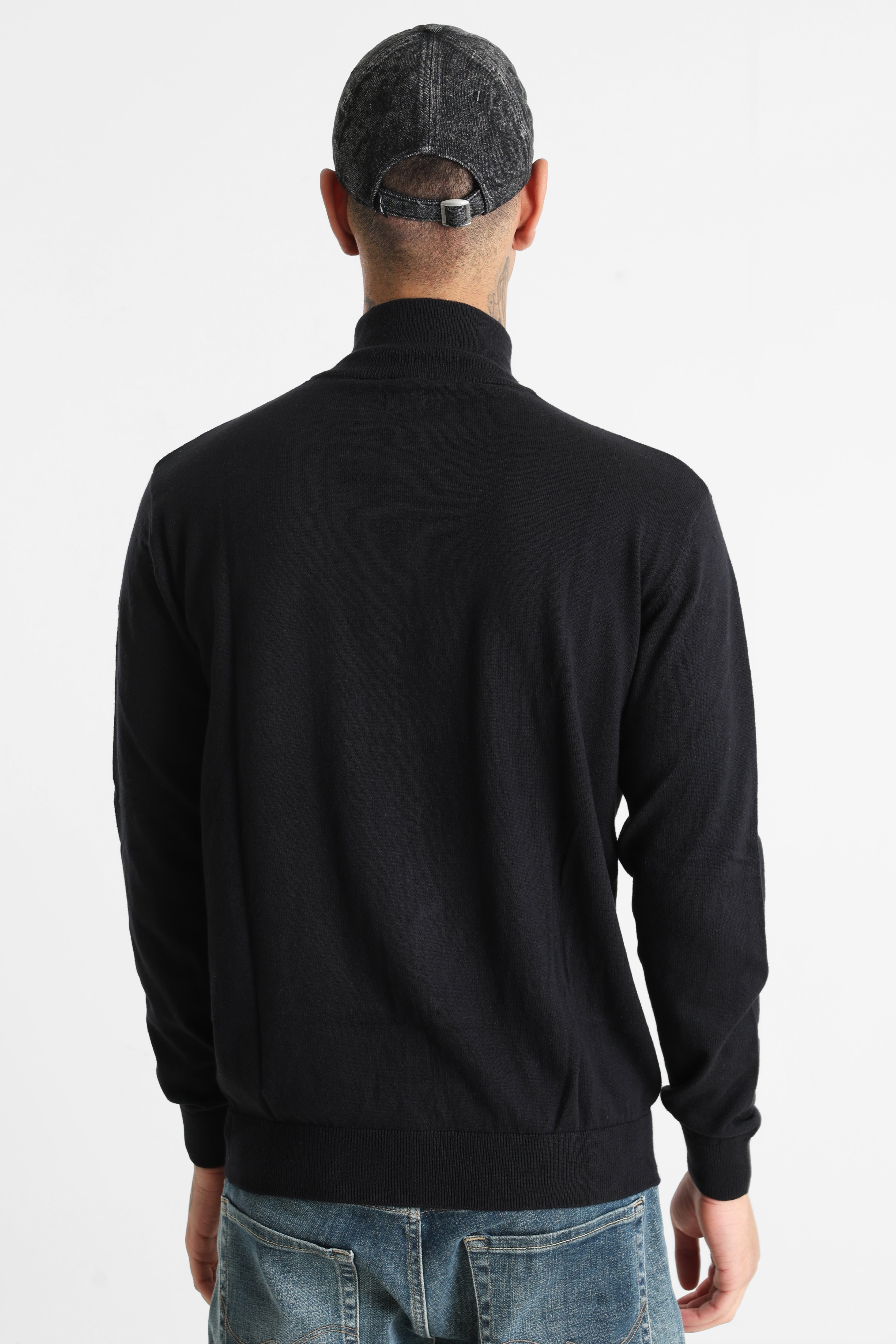 Leo jaquette en tricot fin - Black