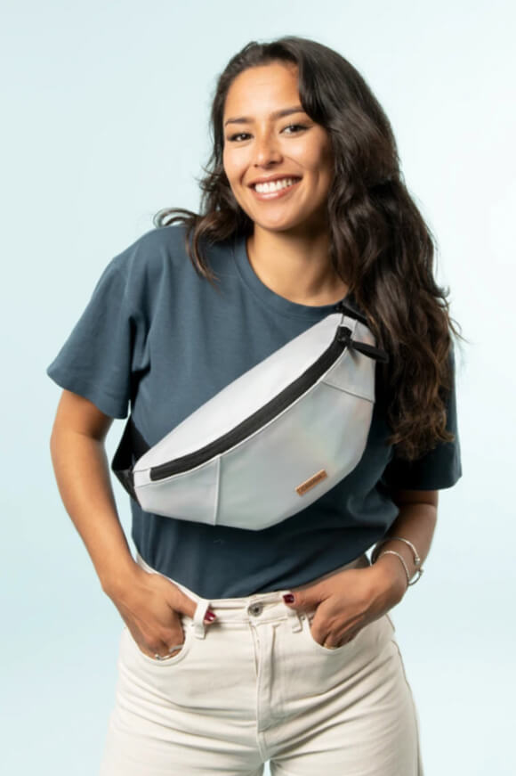 Rennes Wendbare Bauch / Umhängetasche - Silver