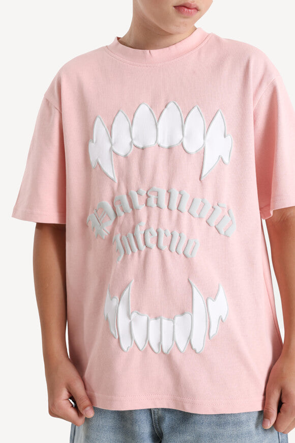 Oversize T-Shirt - Rosa + Weiss + Grau