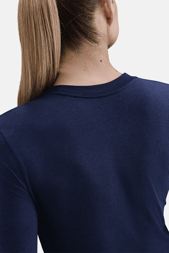 Crop Langarmshirt - Midnight Navy