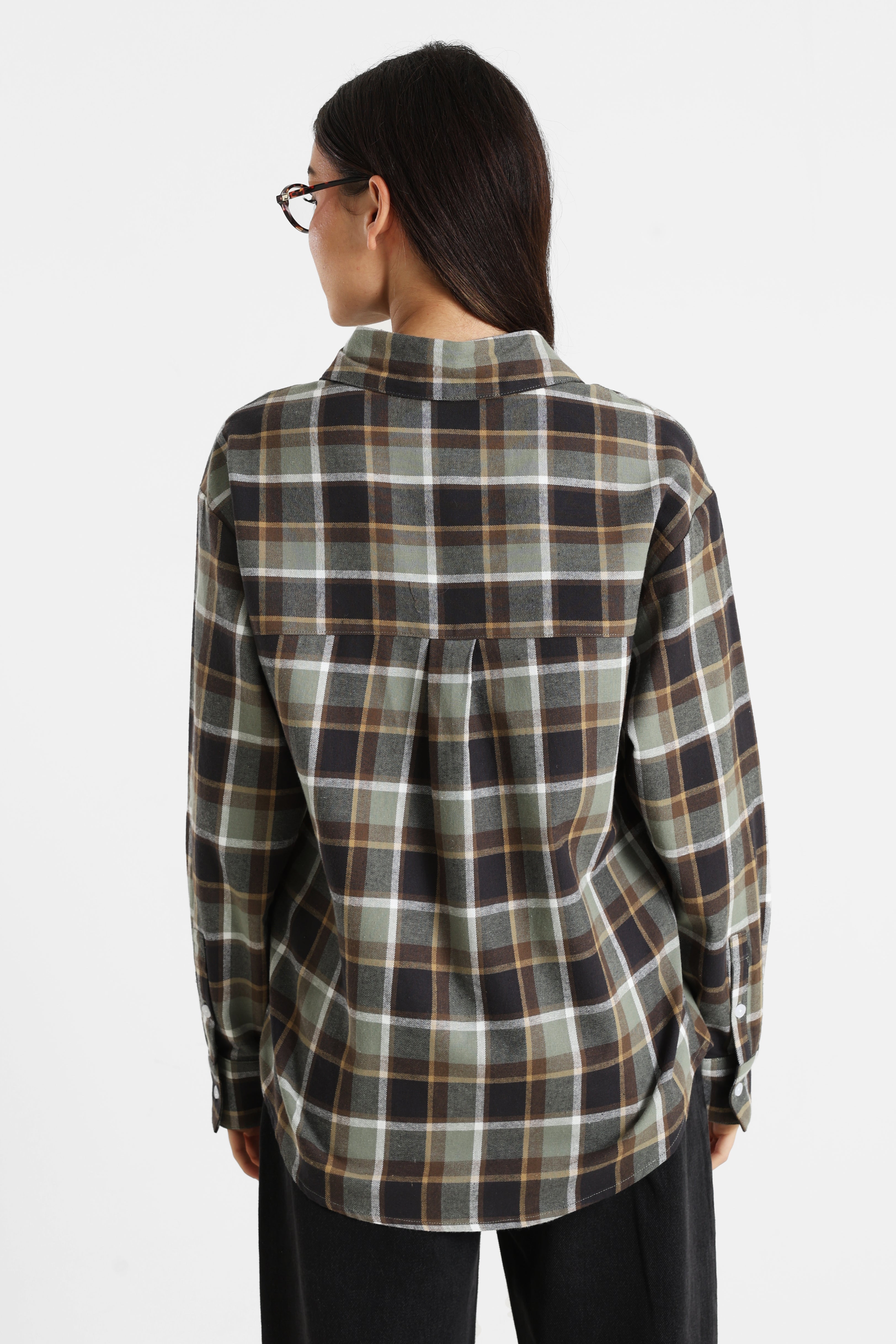 Karohemd - Grün + Braun