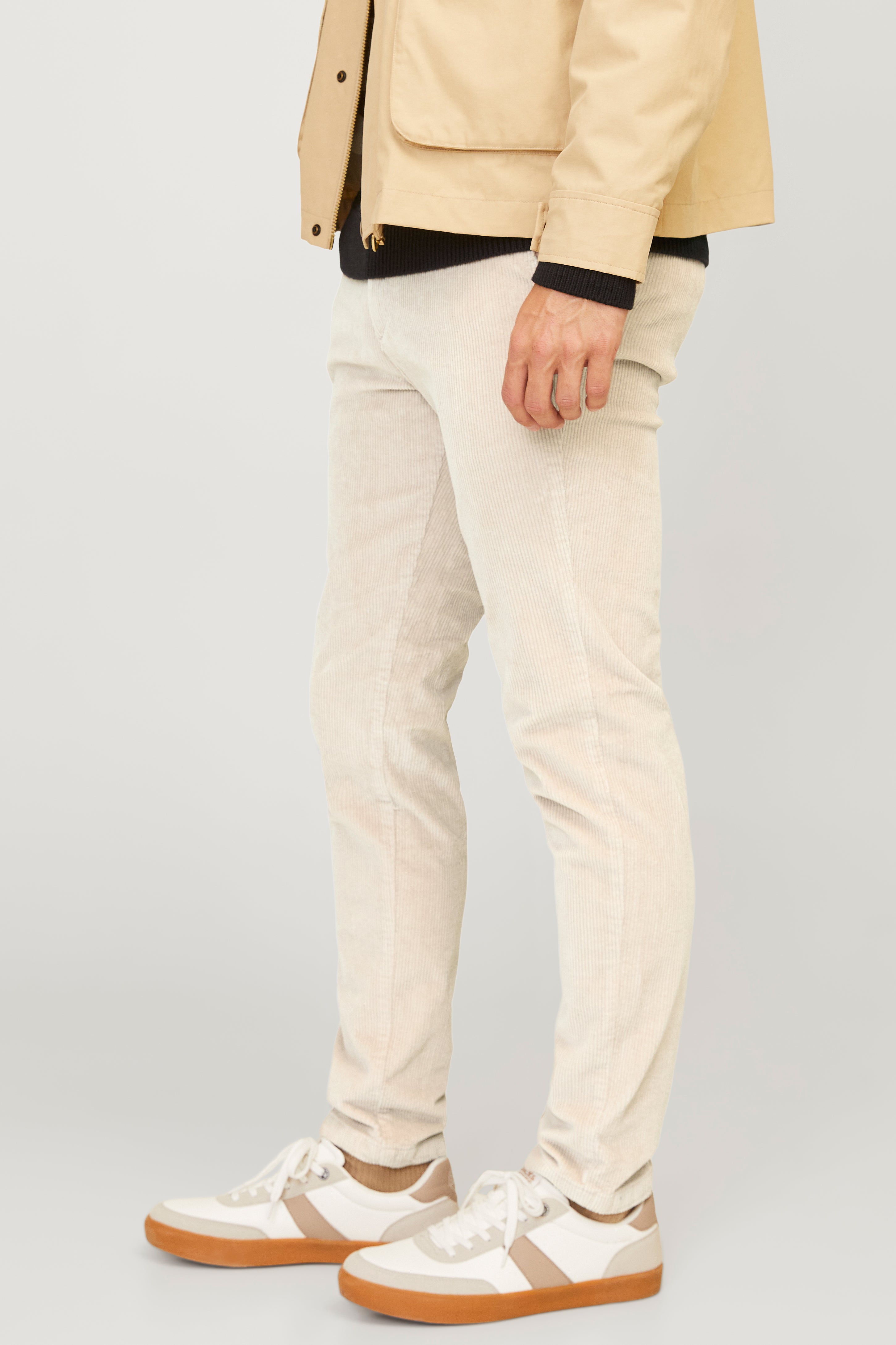 JPSTMARCO pantalon chino en velours côtelé L32 - Moonbeam