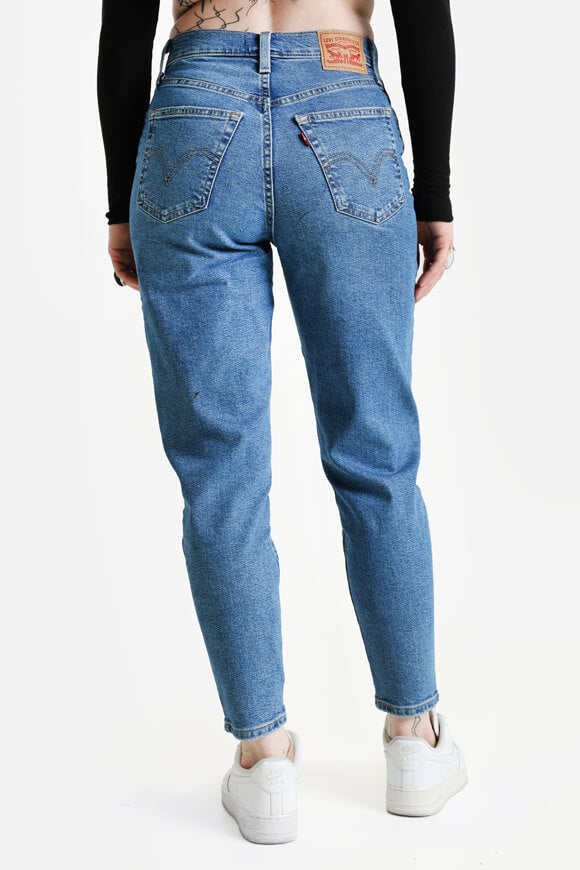 High-waisted mom jeans L27 - Denim Blue