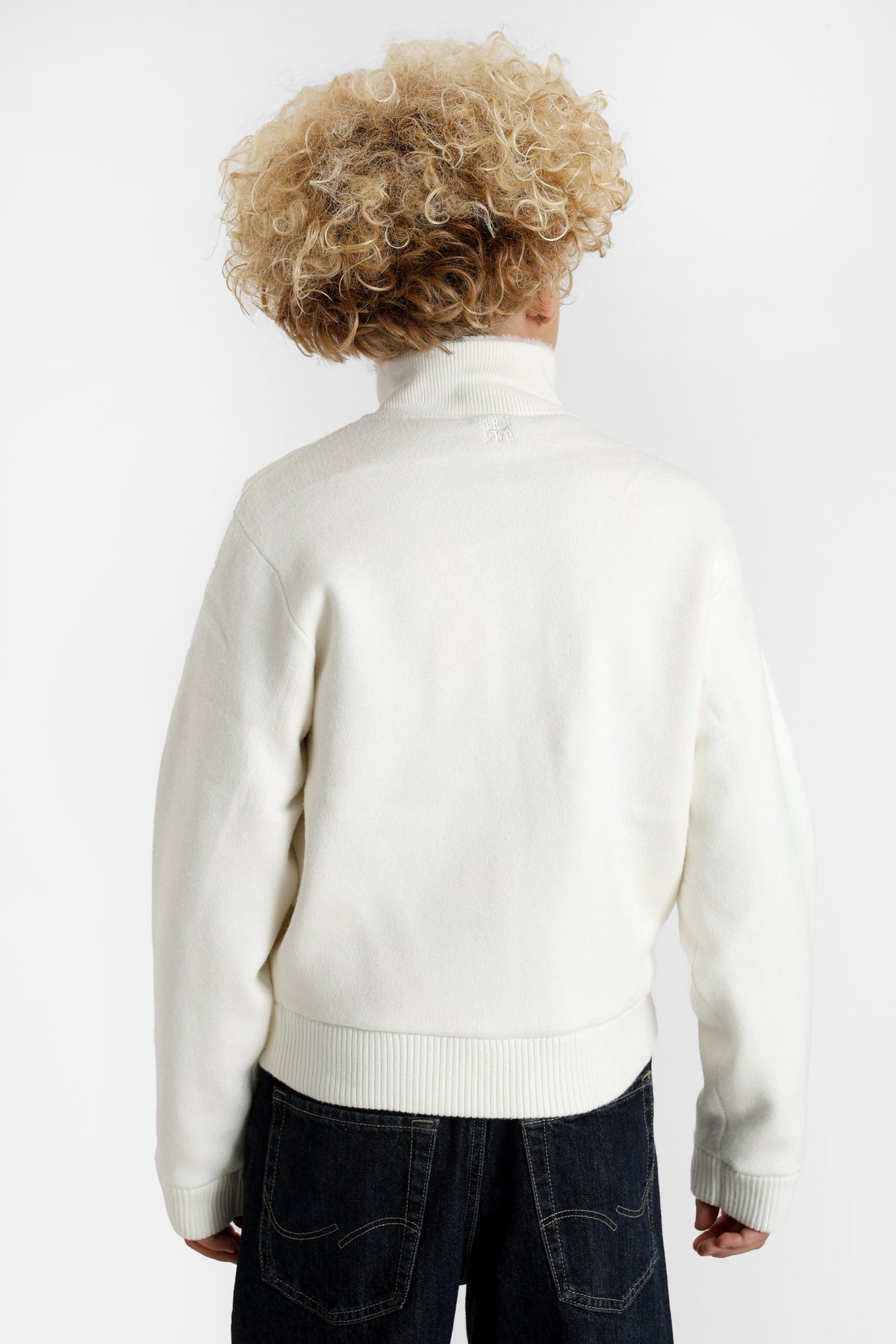 Gefütterte Strickjacke - Offwhite
