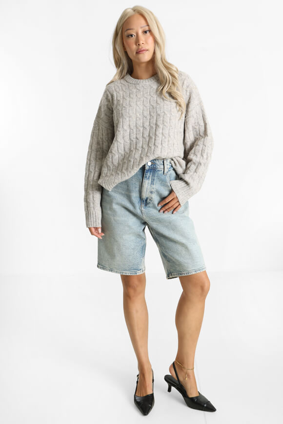 Knitted sweater - Beige mottled