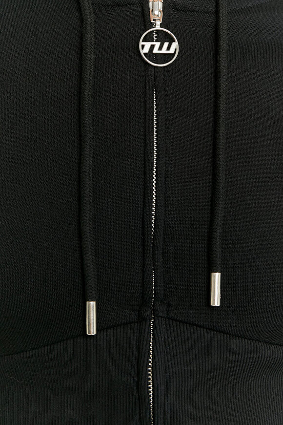 Sweat à capuche Crop - Noir