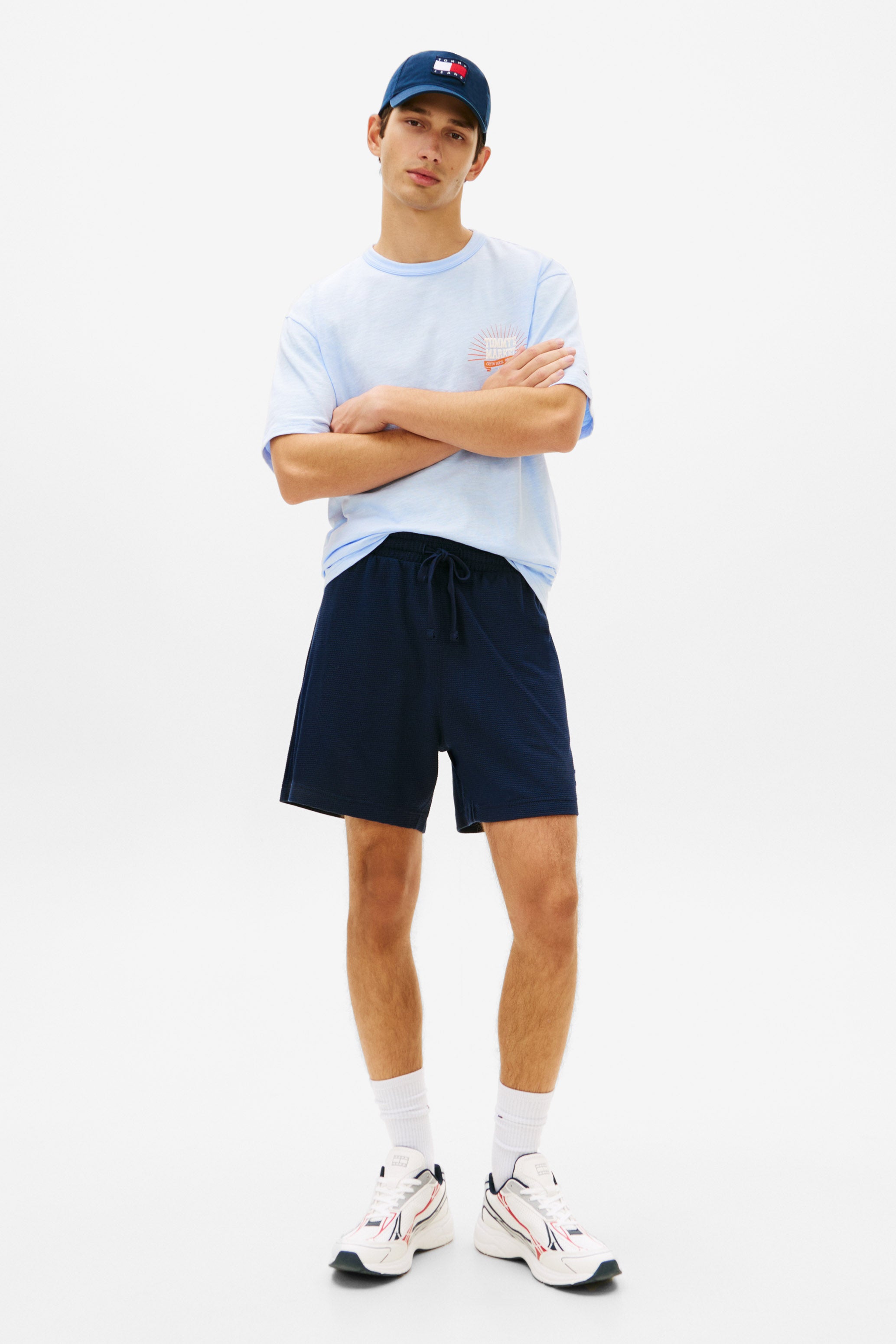 Shorts mit Waffelstruktur - Dark Night Navy
