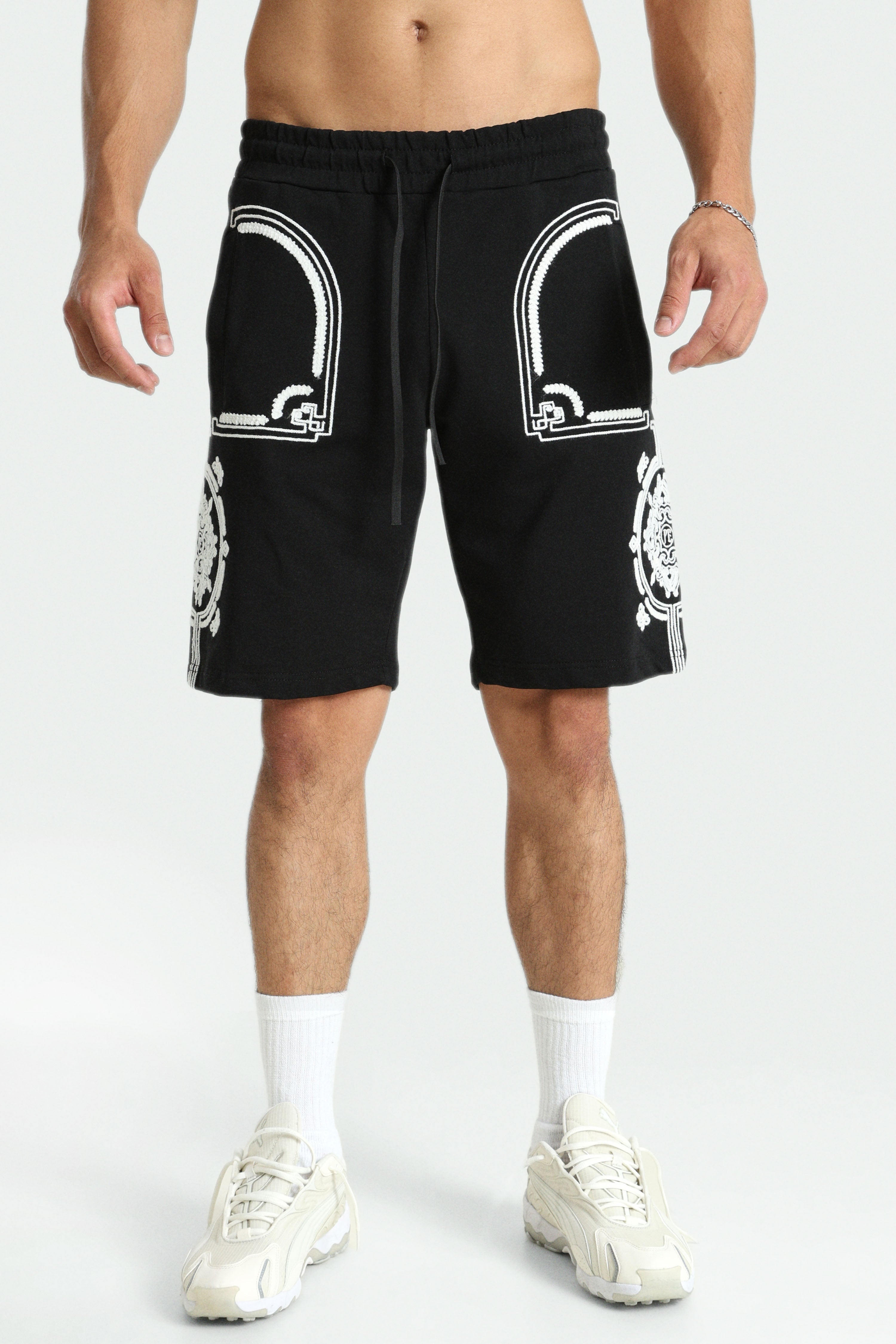 Short en sweat - Black + White