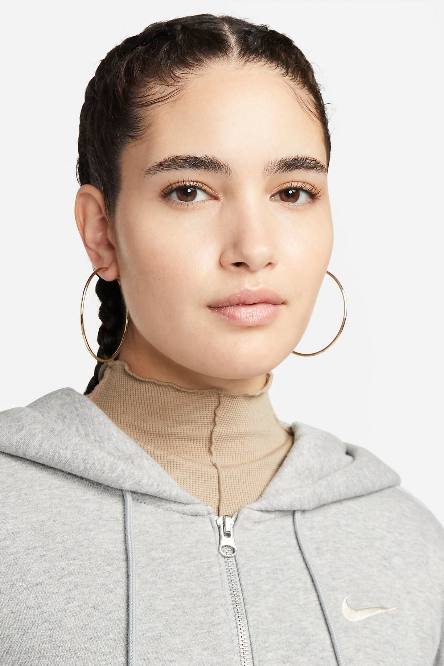 Sportswear Phoenix Fleece felpa ampia con zip e cappuccio - Grey Heather