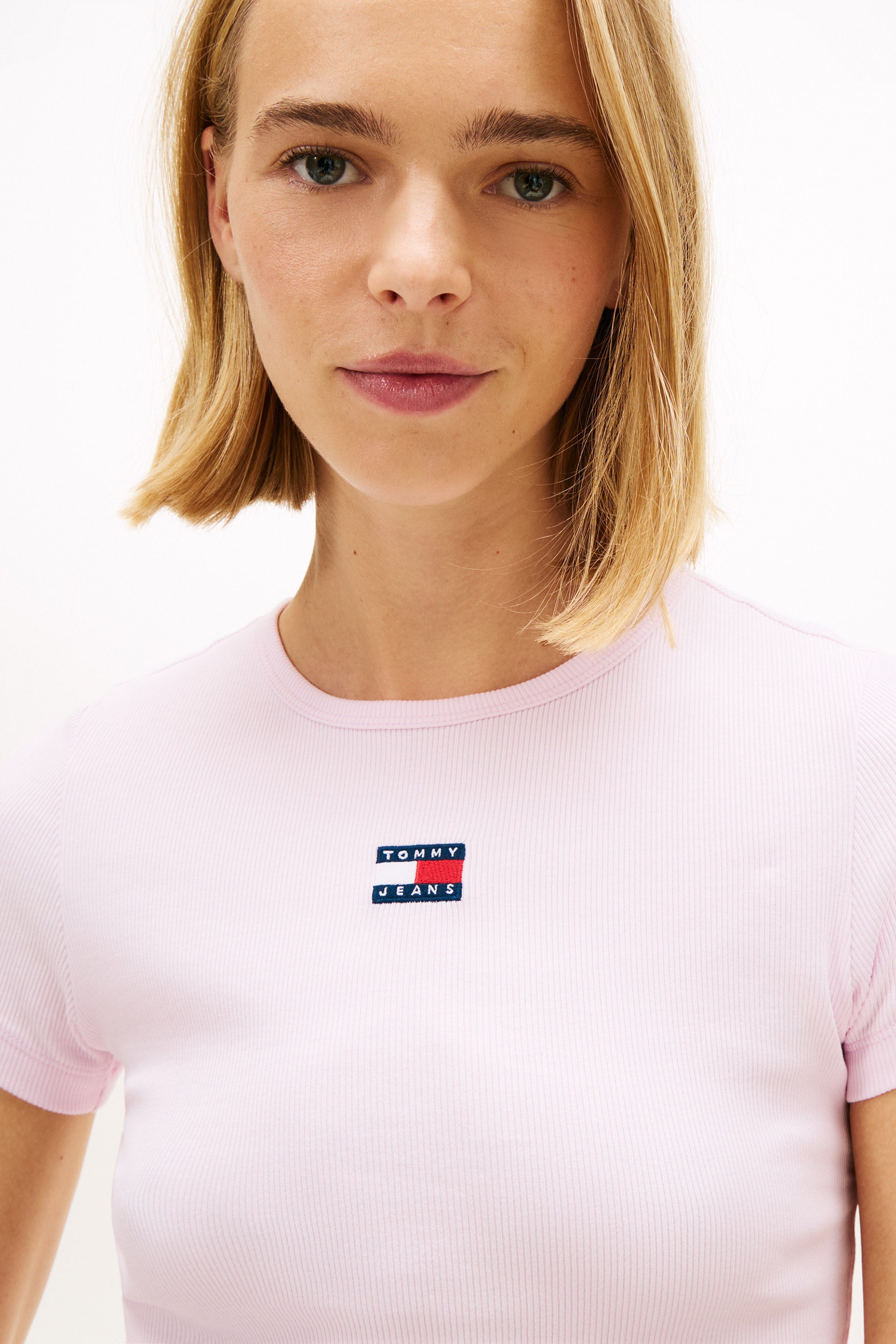 Geripptes T-Shirt - Pearly Pink