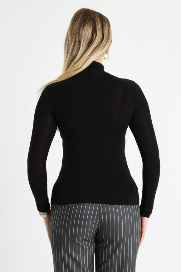 Shirt à col roulé manches longues - Noir