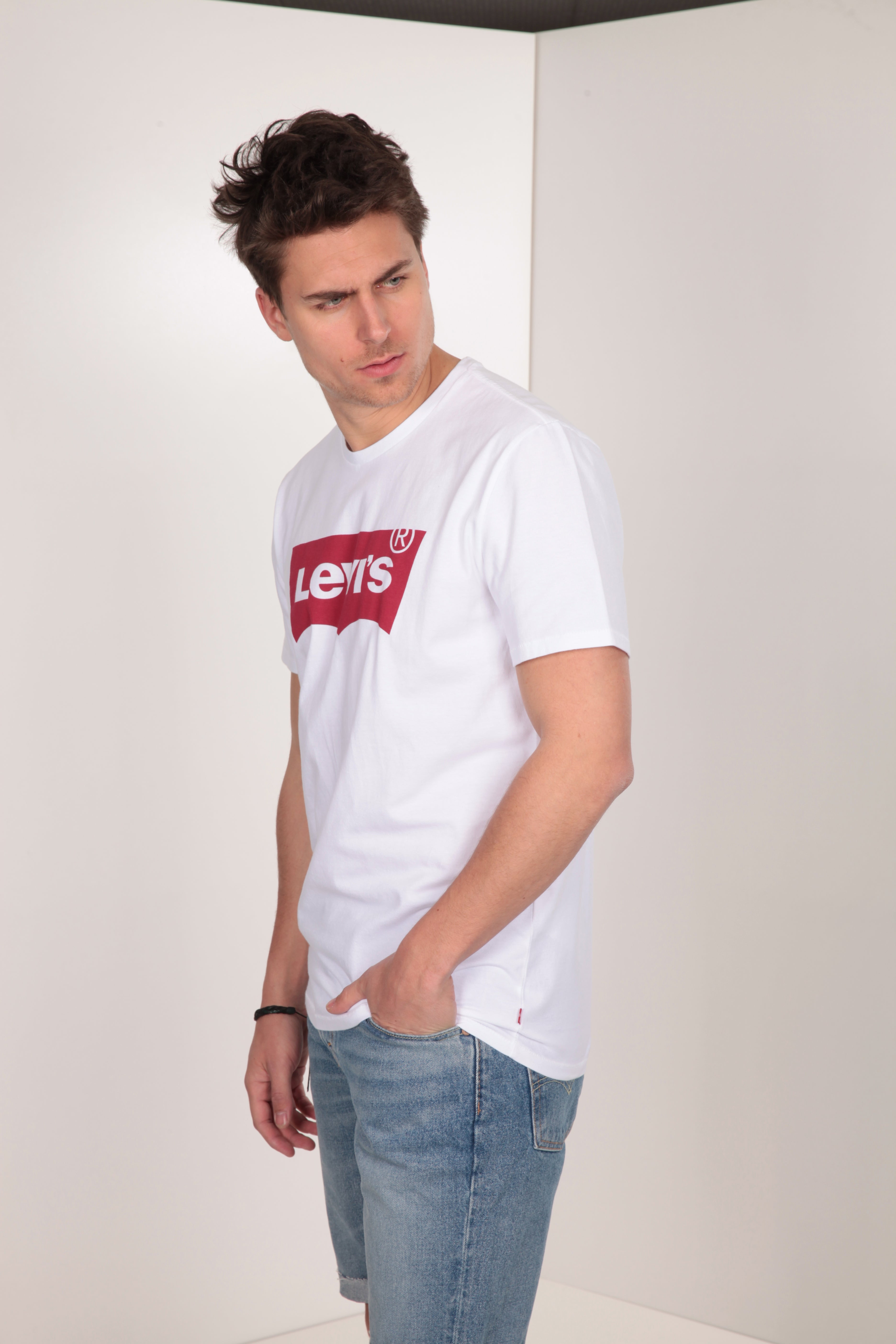 T-Shirt - Weiss + Rot