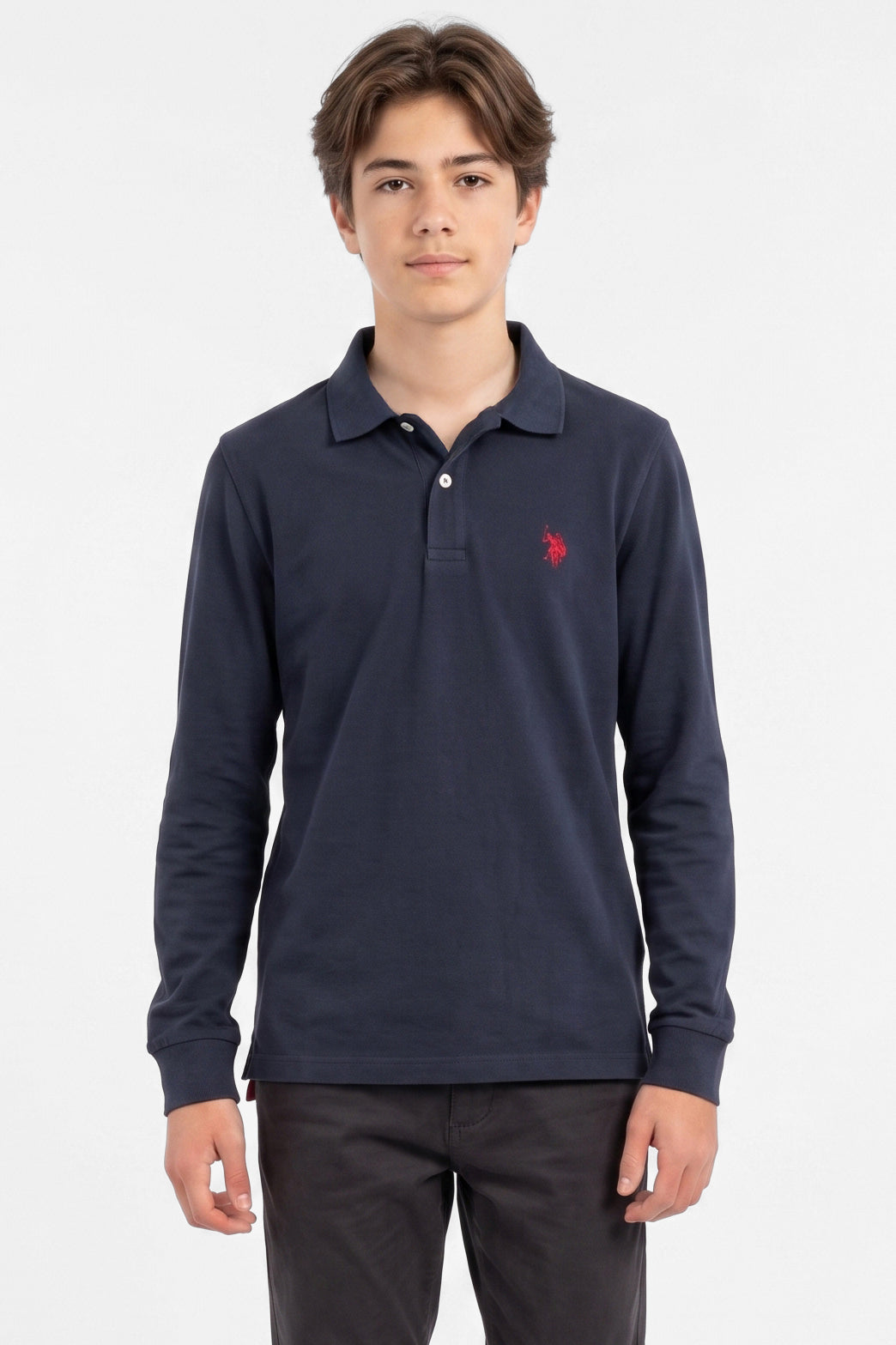 Clif shirt manches longues - Navy + Red