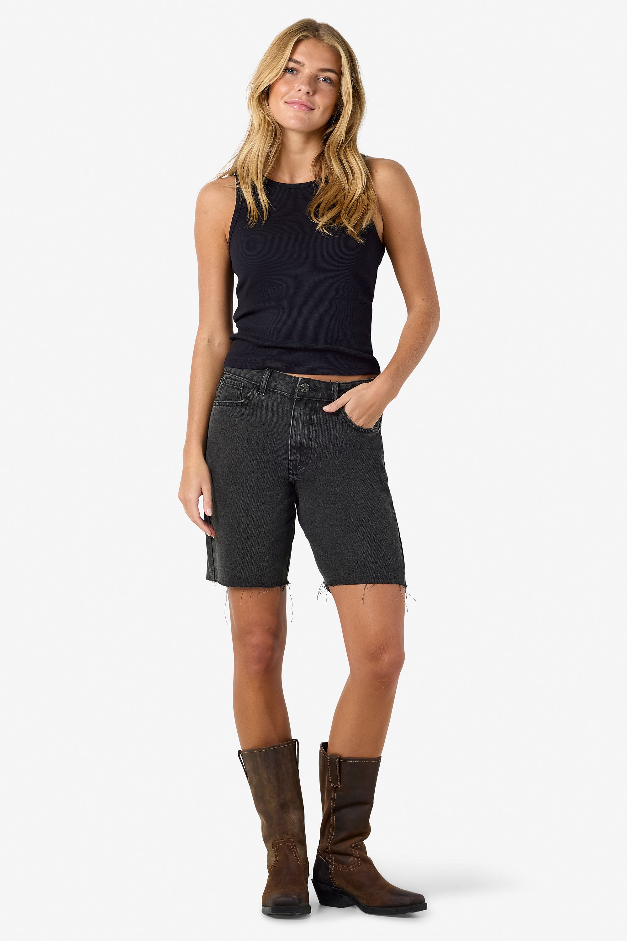 NMHOLLA Jeansshorts - Black
