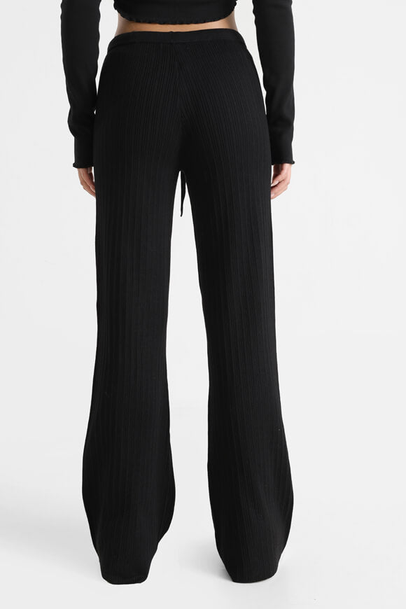 Pantalon en maille côtelée - Noir