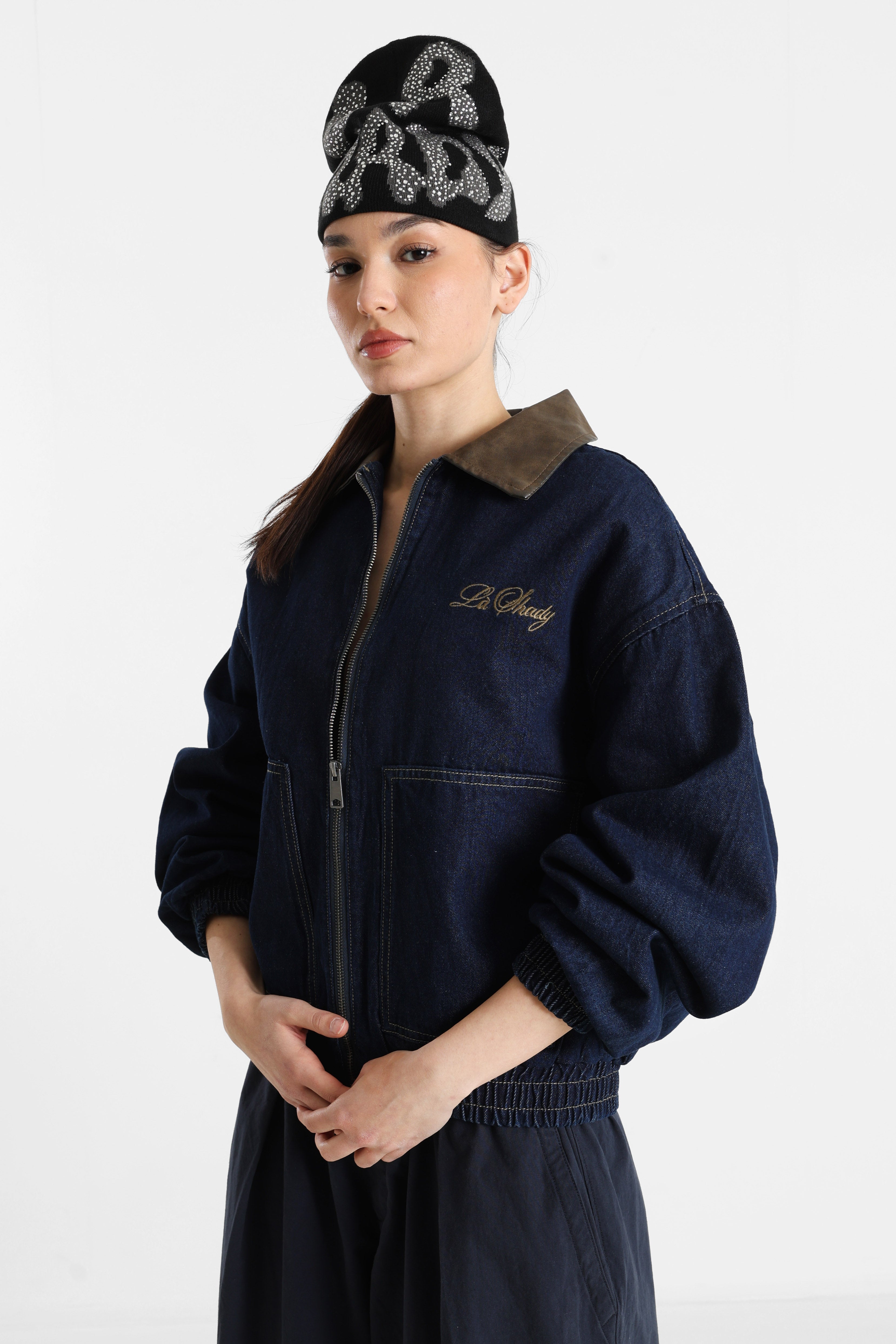 Oversize Jeansjacke - Raw Denim