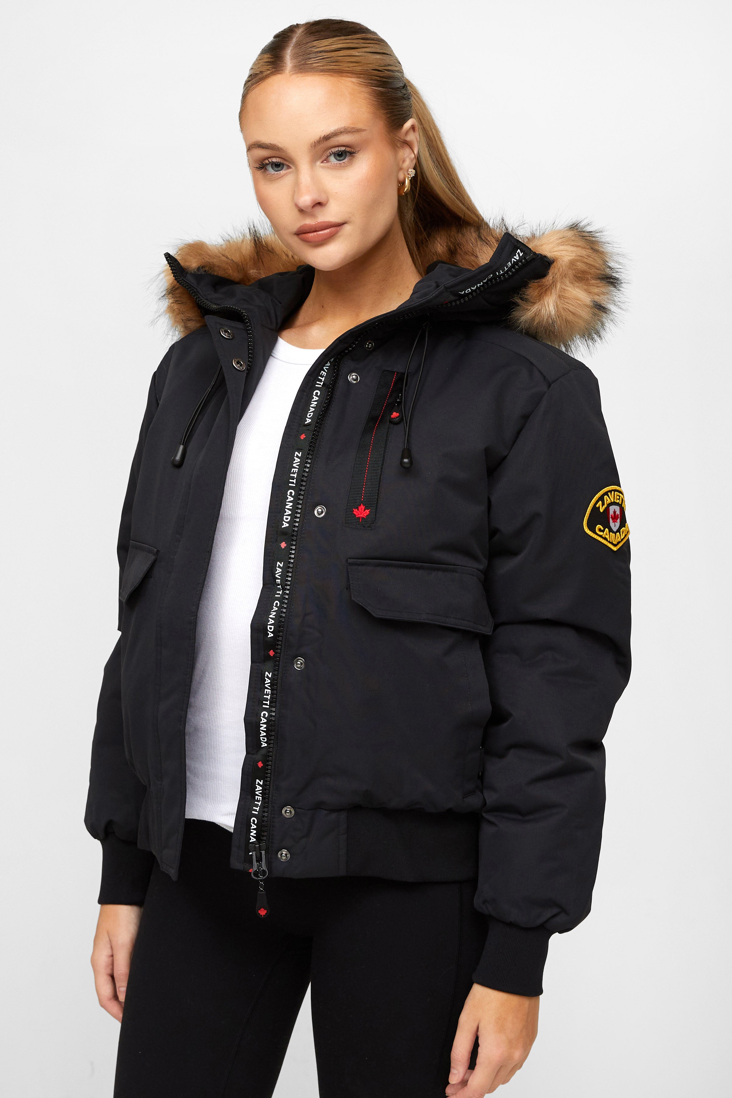 Gabiella Wattierte Bomberjacke - Jet Black