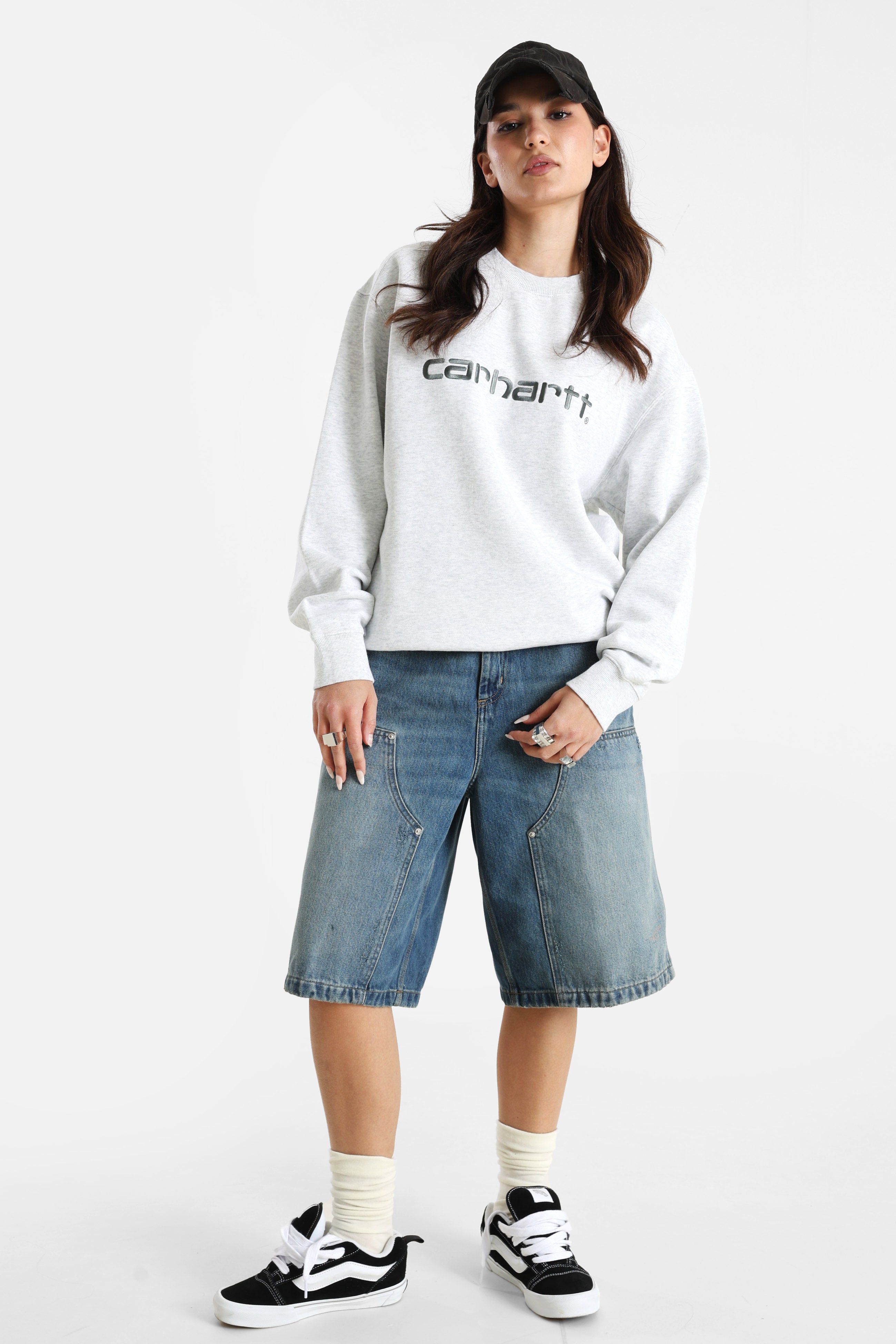 Nixon Double Knee Jeansshorts - Blue Washed