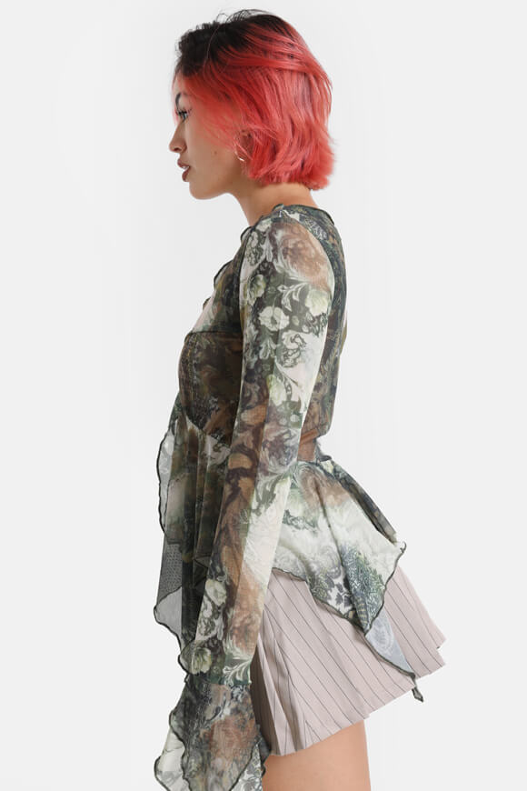 Mesh Cardigan - Grün