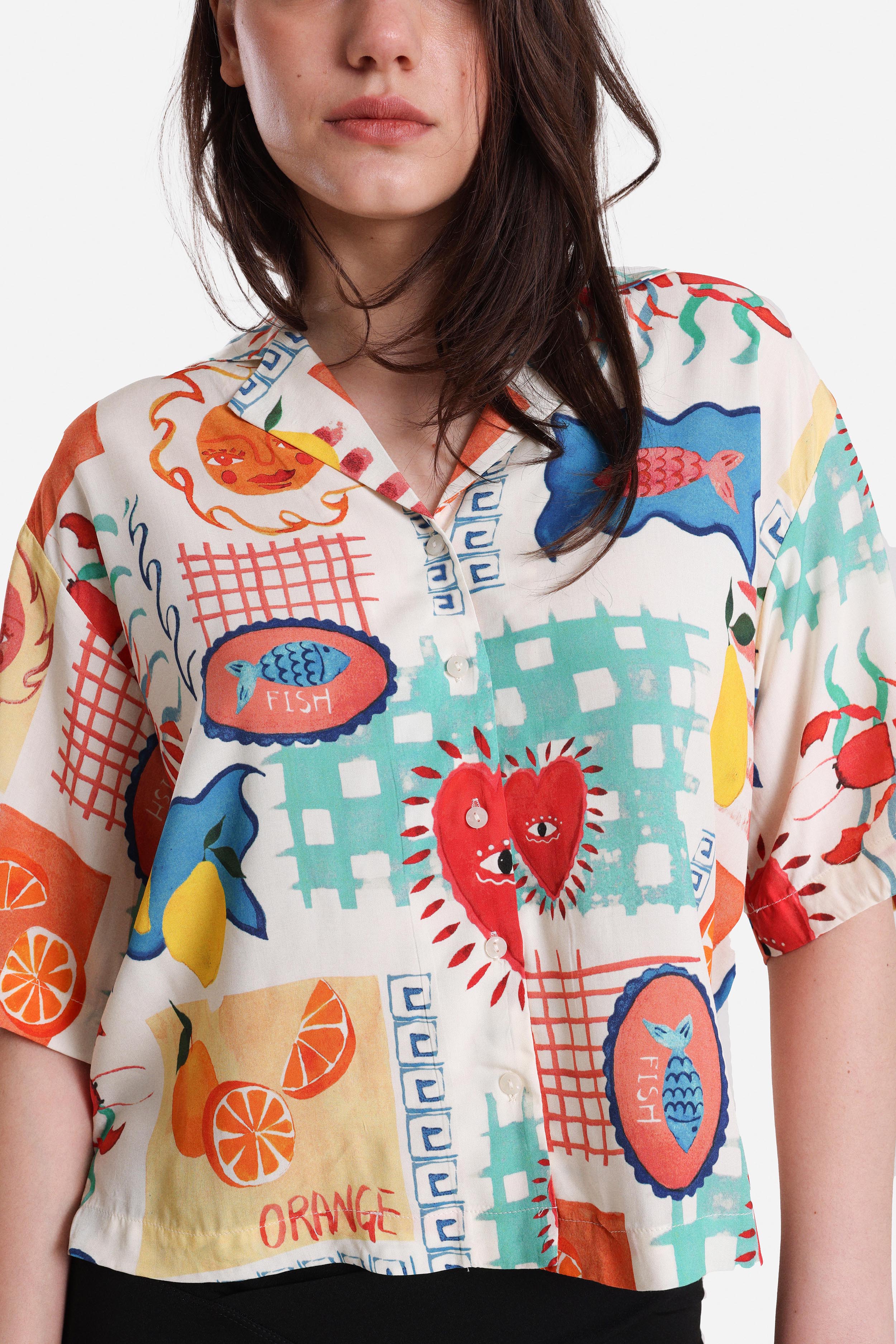 PCKLARISA shirt - Eggnog