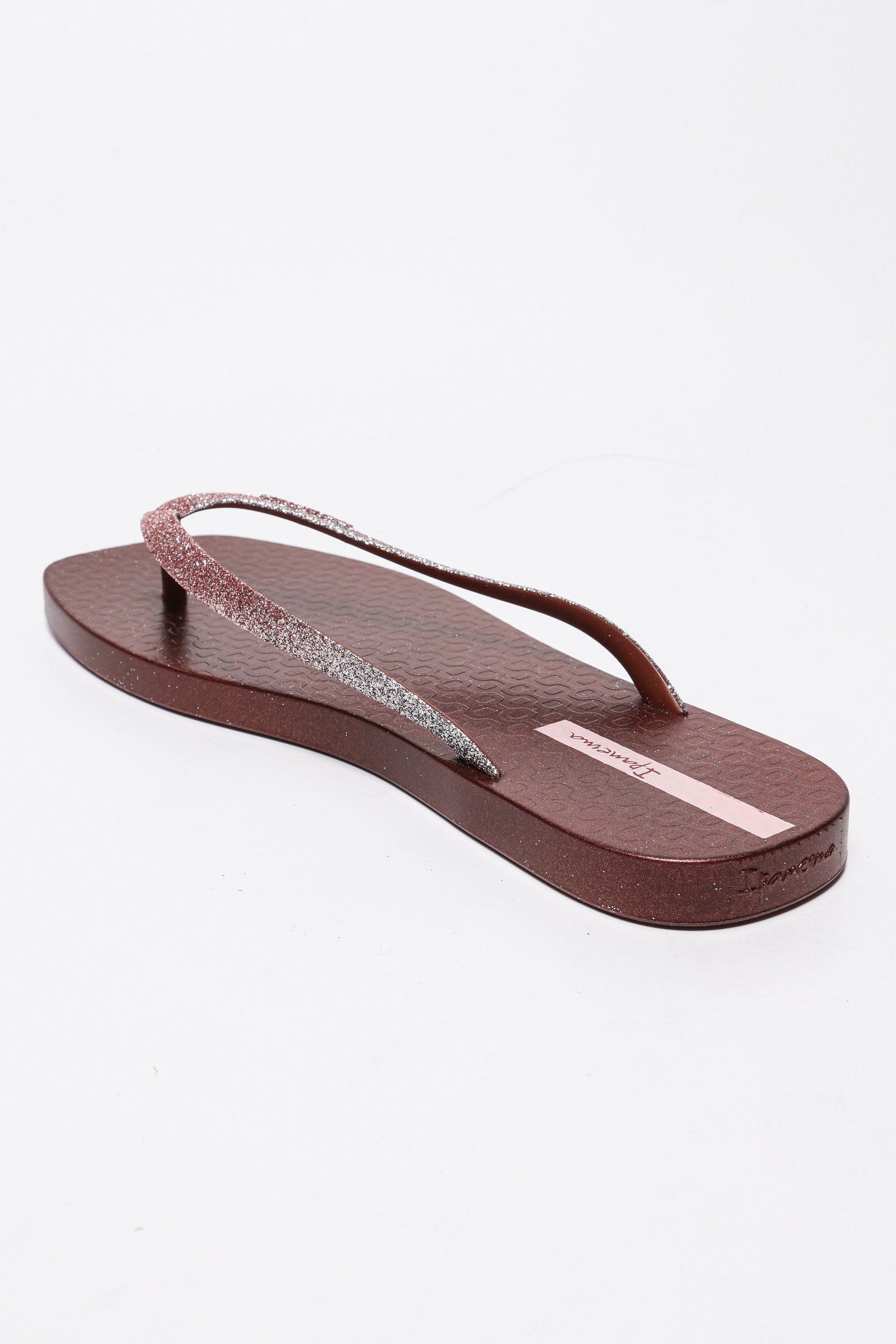 Flip Flops - Bronze + Glitter + Pink