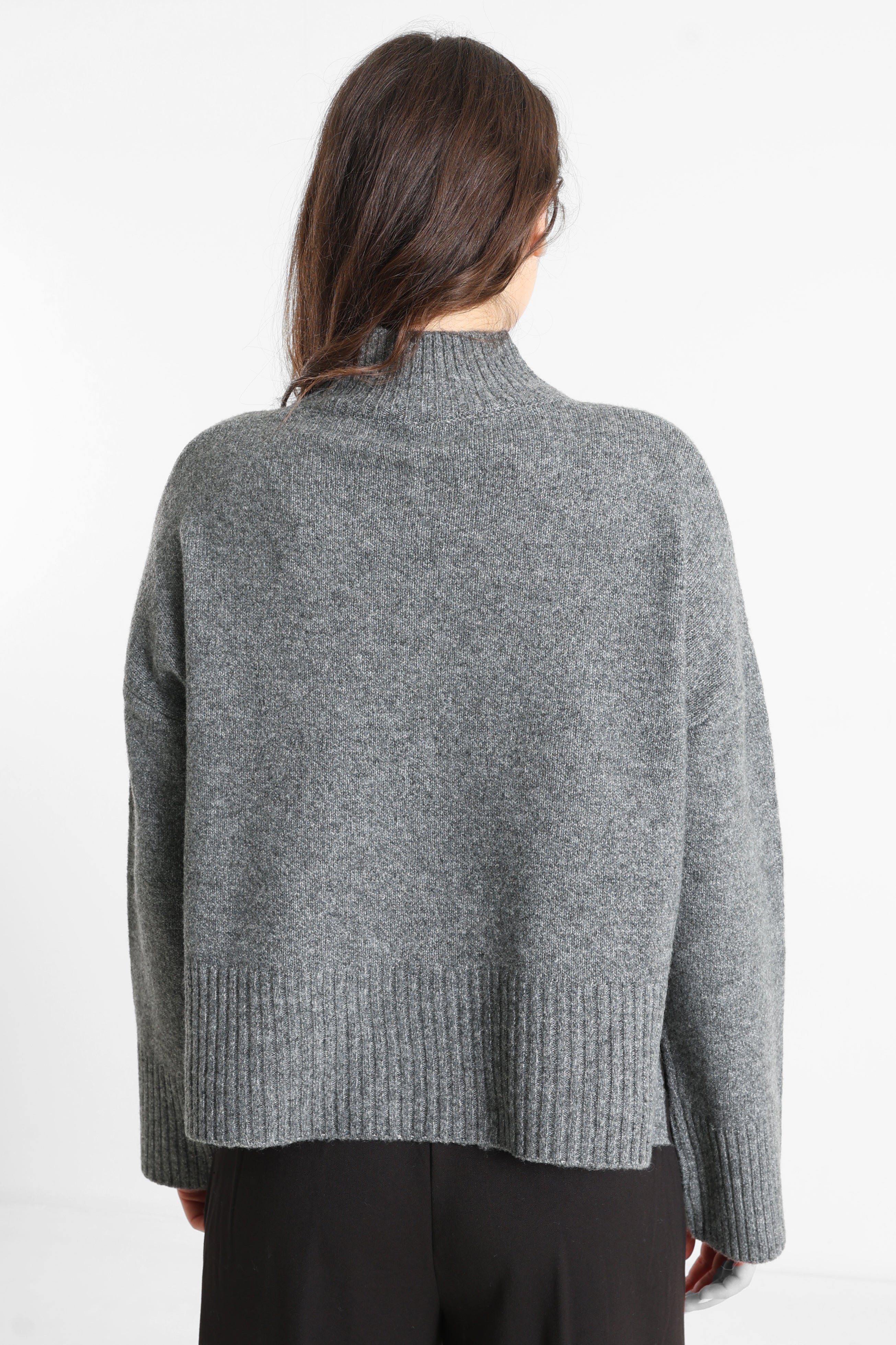 ONLWHITNEY - Maglione lavorato a maglia - Grigio medio melange