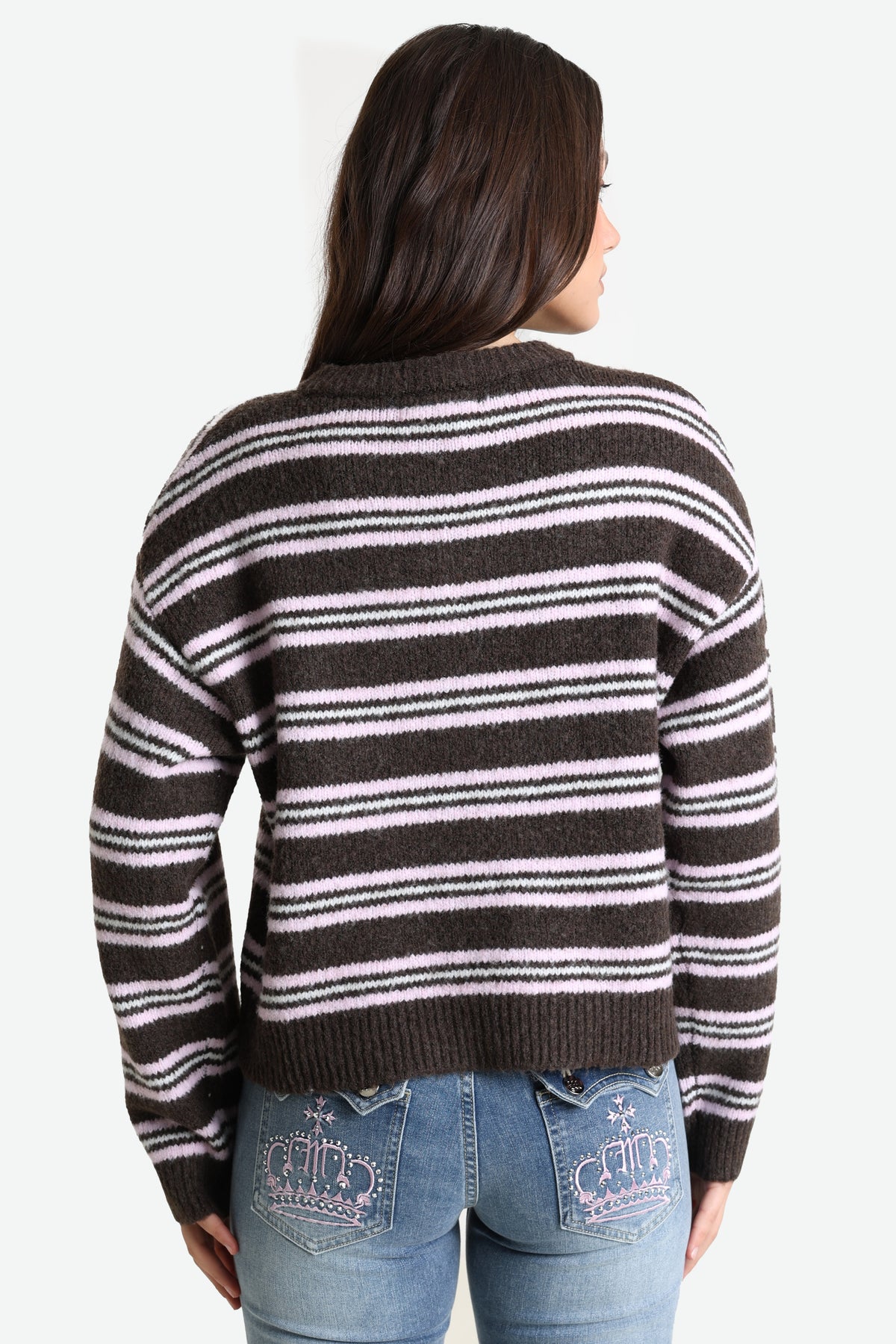 Cardigan - Braun + Rosa