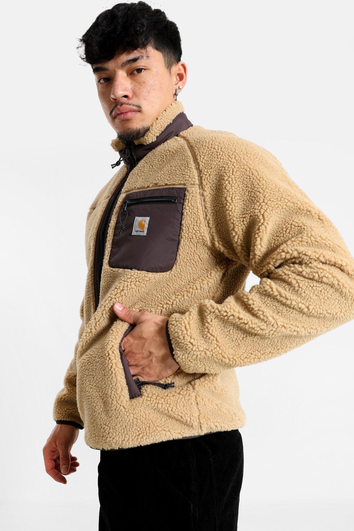 Prentis sherpa jacket - Dusty H + Tobacco