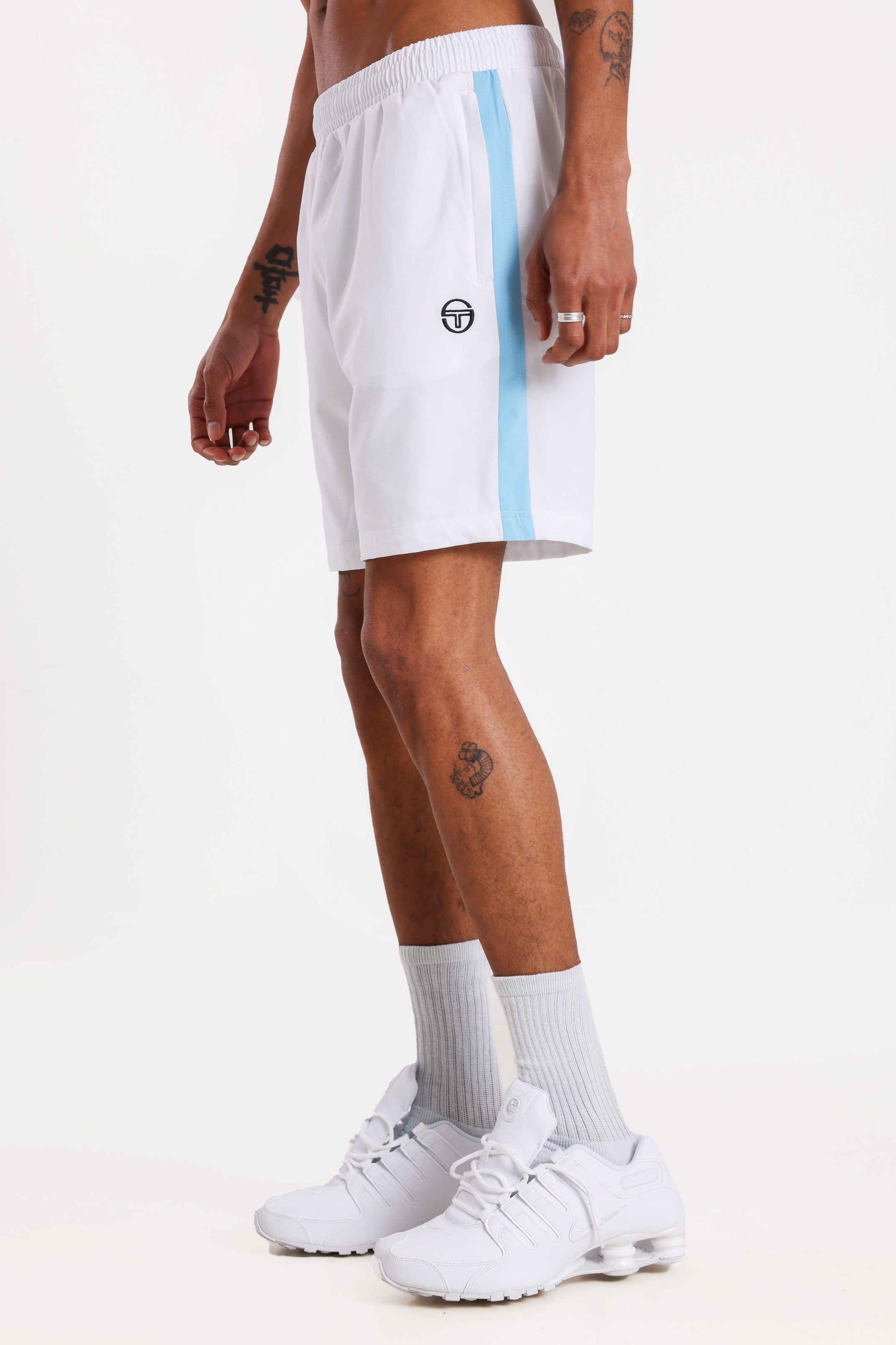 Pantaloncini da tuta Goccla - White + Baltic Sea