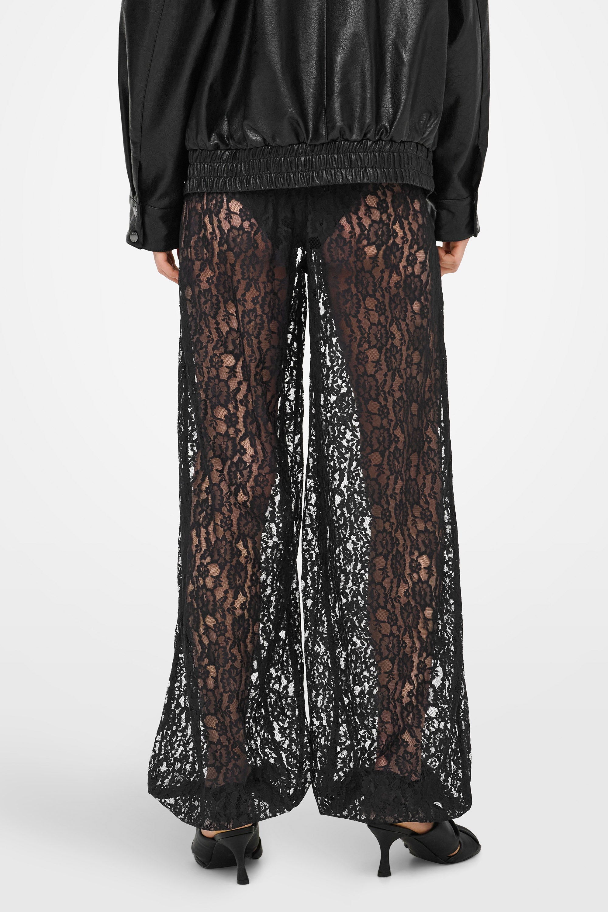 ONLBEA pantalon ballon en dentelle - Black