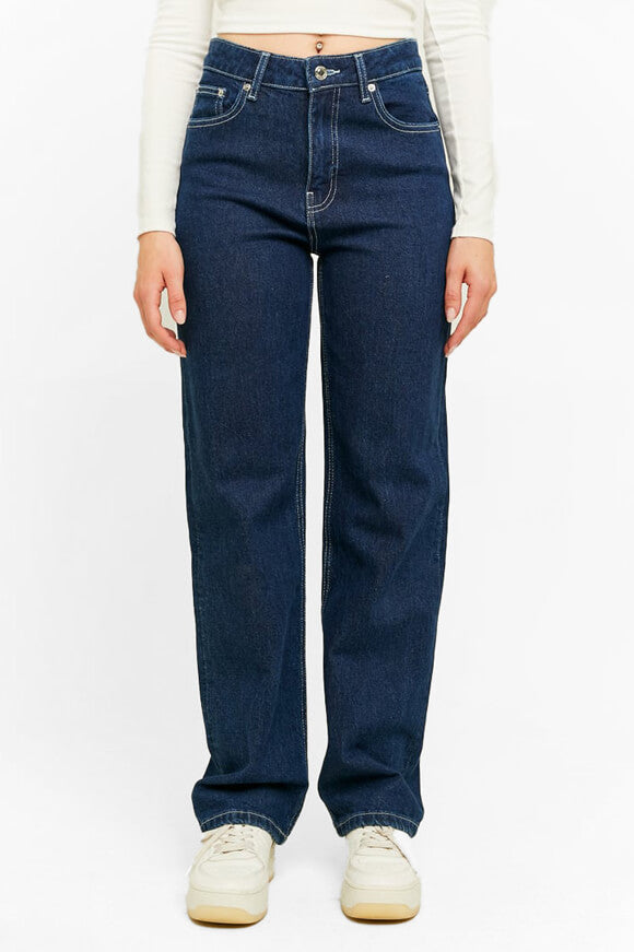 Straight Leg Jeans - Dark Blue
