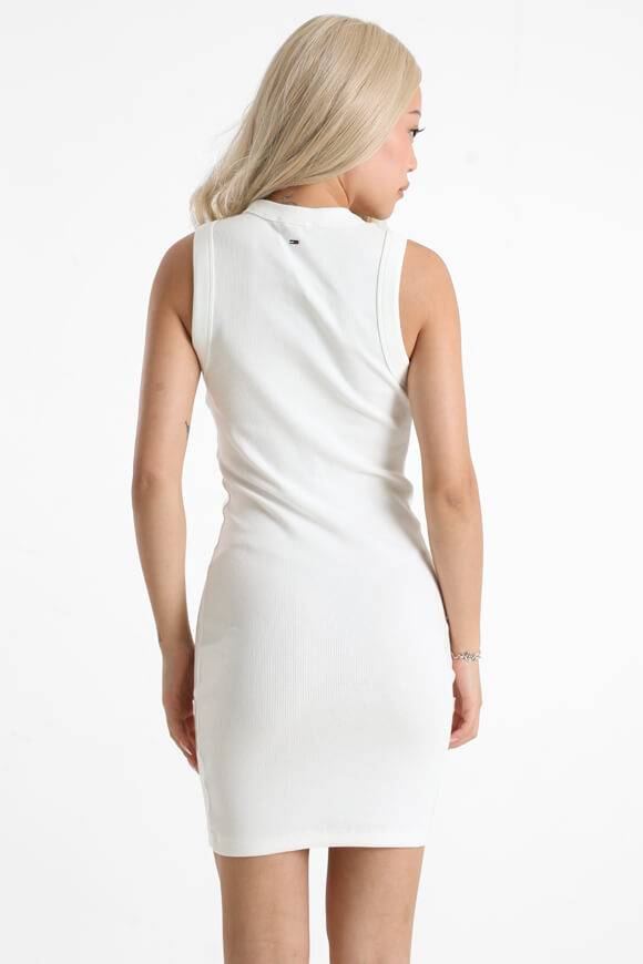 Geripptes Minikleid - Offwhite