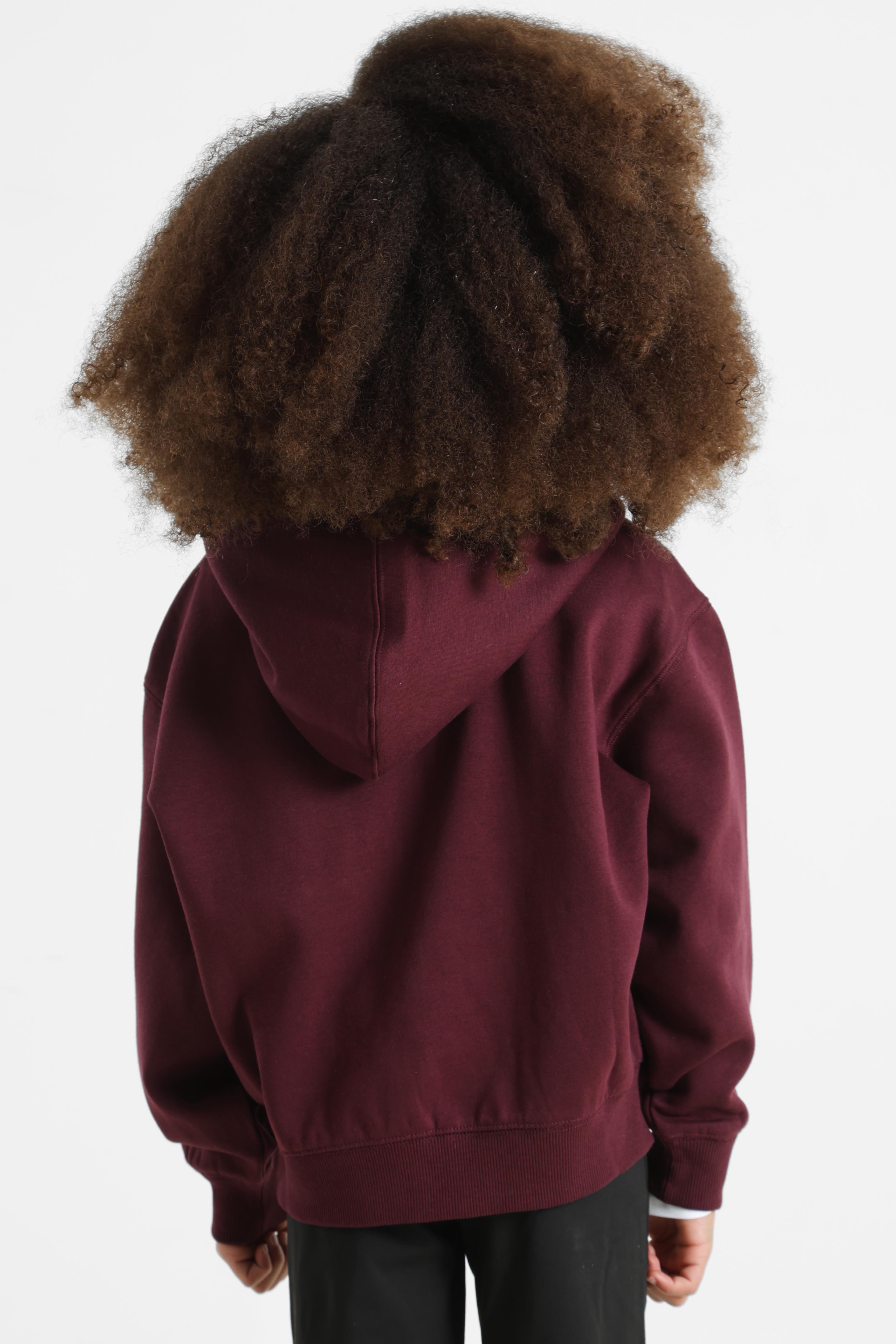 Oversize Kapuzensweatjacke - Bordeaux