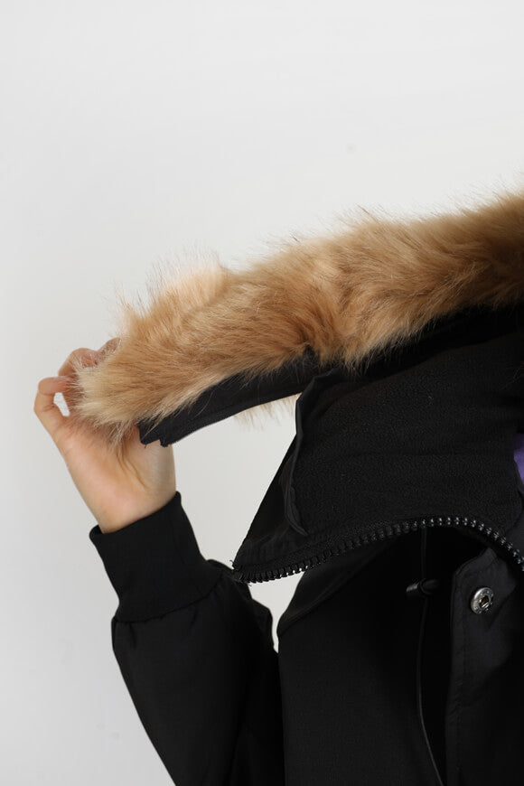 Wattierte Bomberjacke - Schwarz