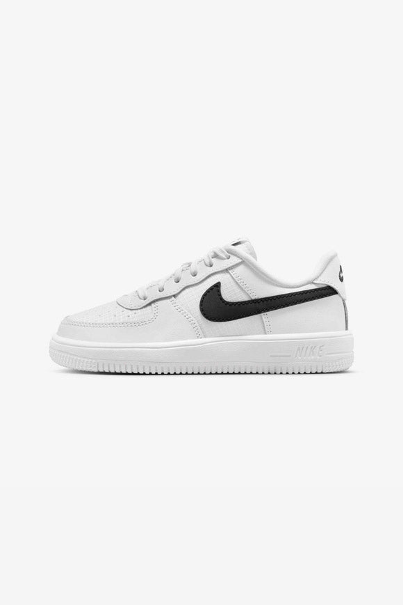 Force 1 Kids Sneaker - White + Black