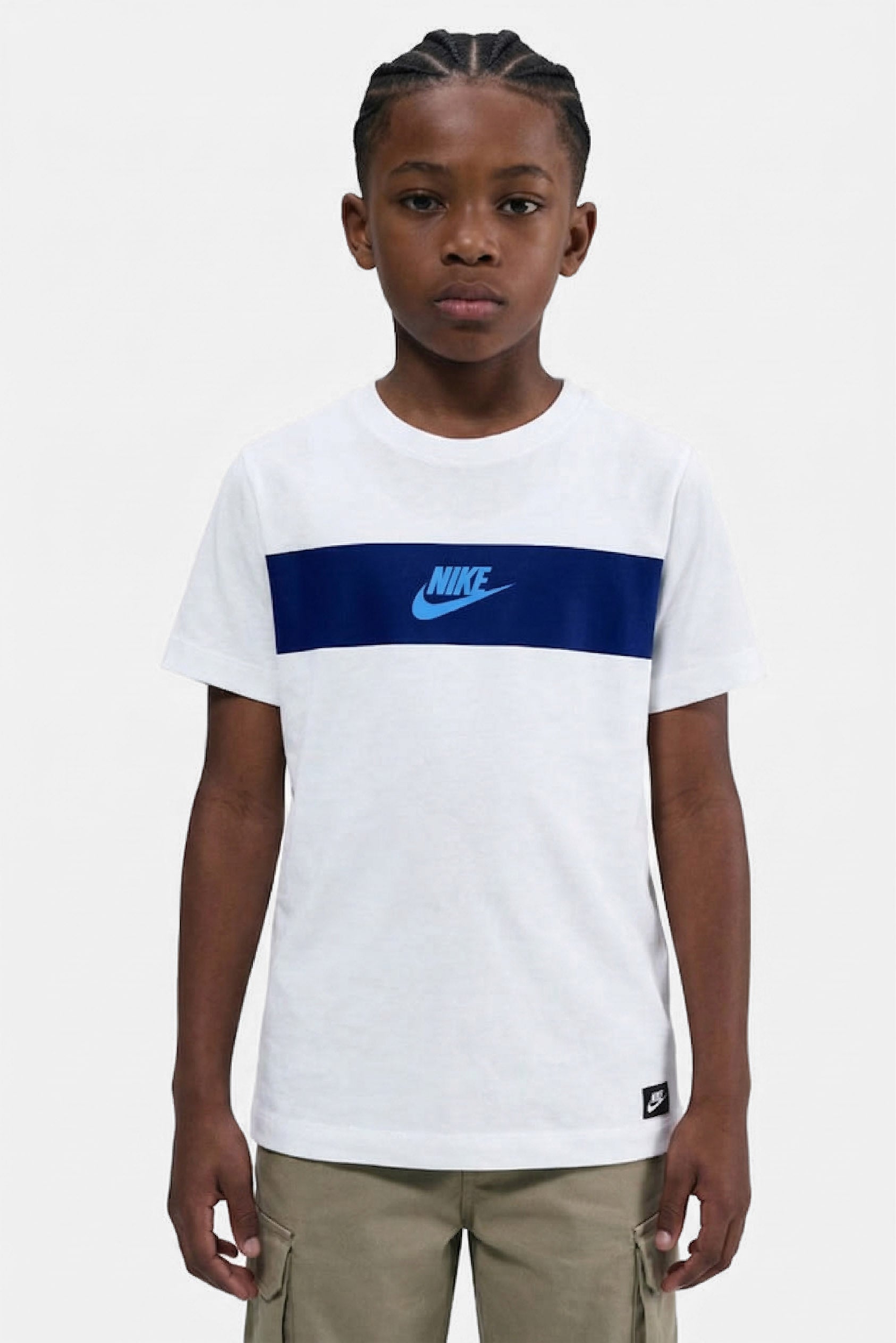 T-Shirt - White + Blue