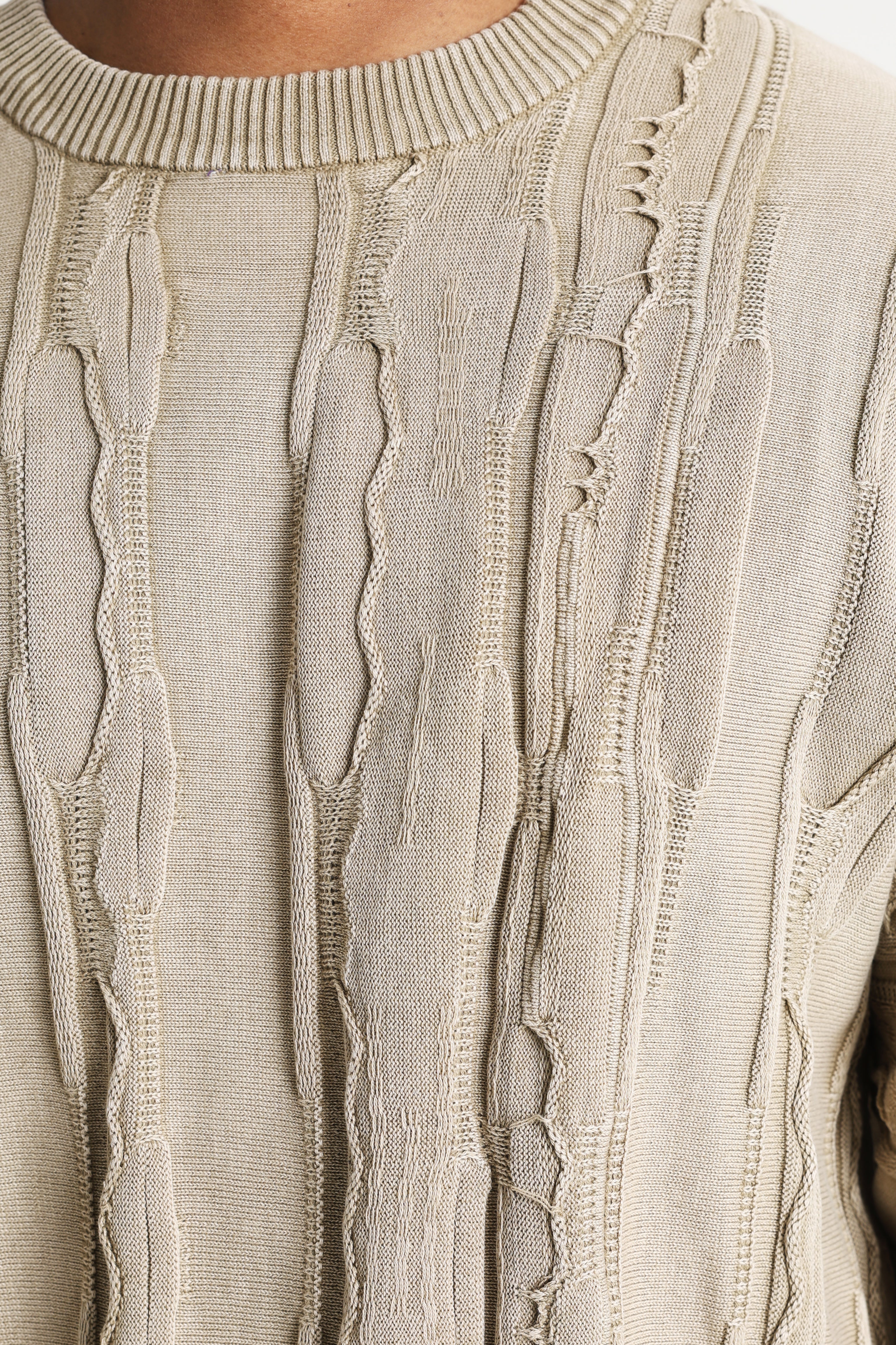 RRJAMIE - Maglione lavorato a maglia - vintage kaki