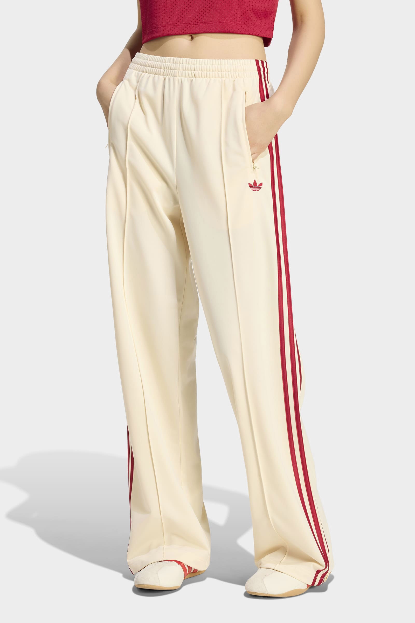 Adicolor Classic Firebird pantalon de survêtement - Warm Vanilla + Team Victory Red