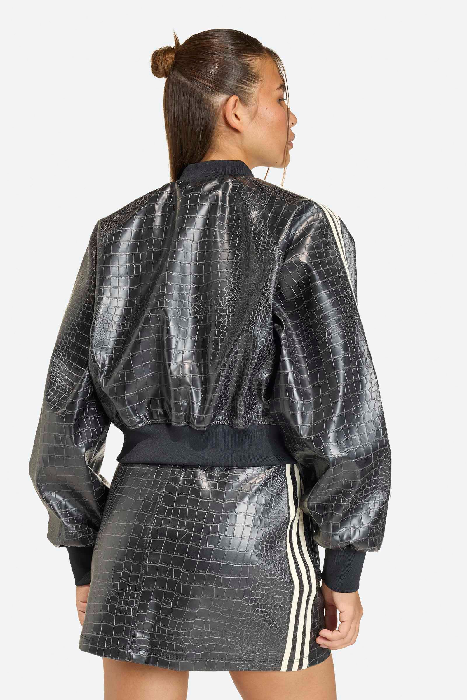 Bomber Kunstlederjacke - Black