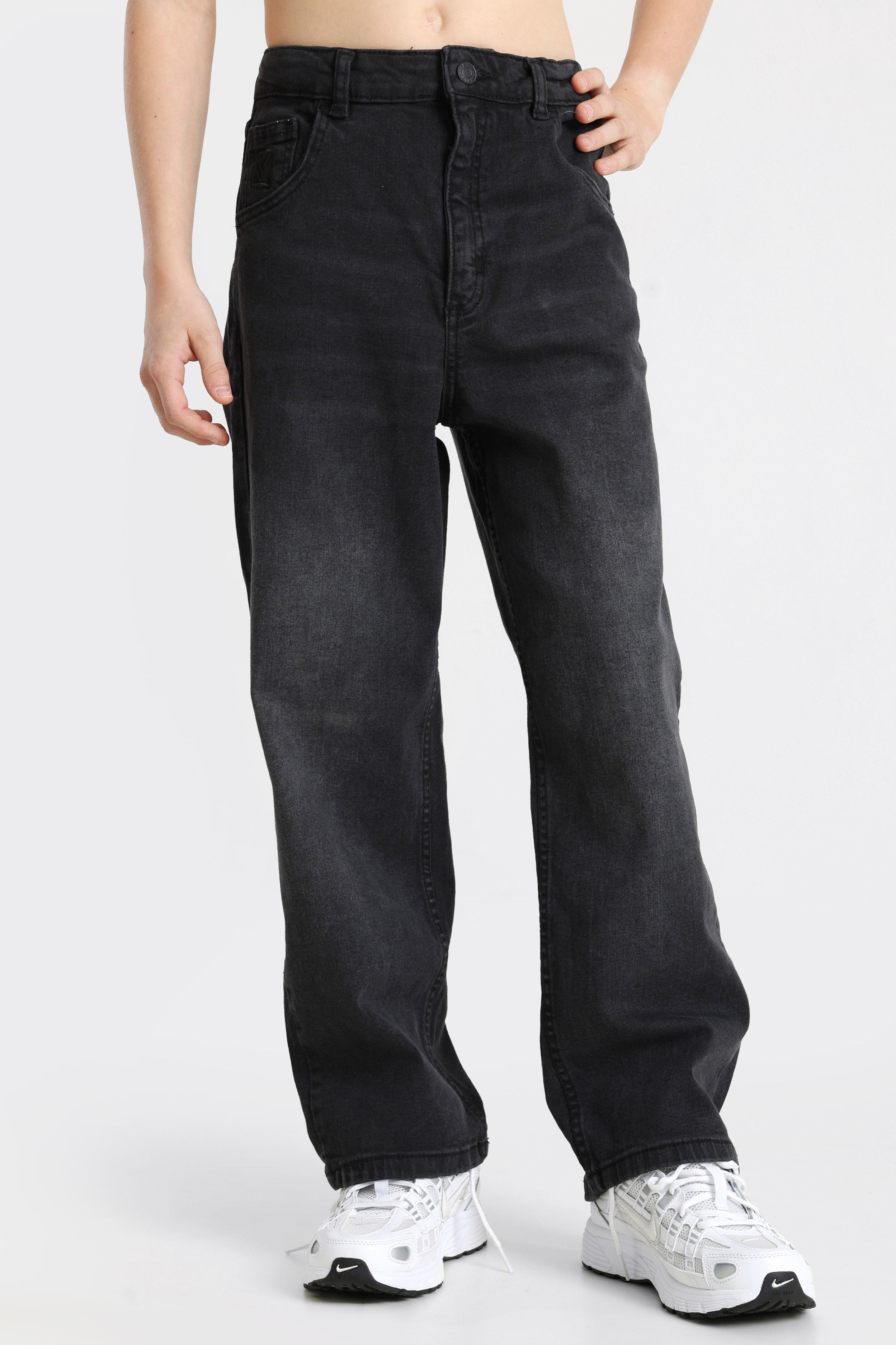 Baggy Fit Jeans - Black Washed