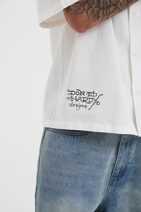 Don Wolf Dragon Hemd - Offwhite